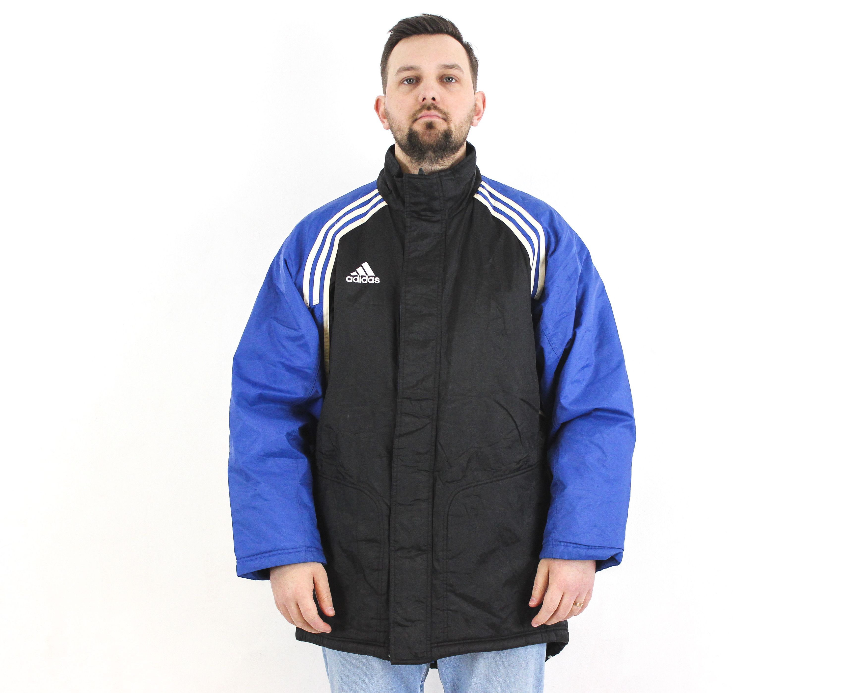 Adidas × Vintage Men L Insulated Jacket Coat Football UK 42/44 Soccer Bench Size US L / EU 52-54 / 3 - 2 Thumbnail