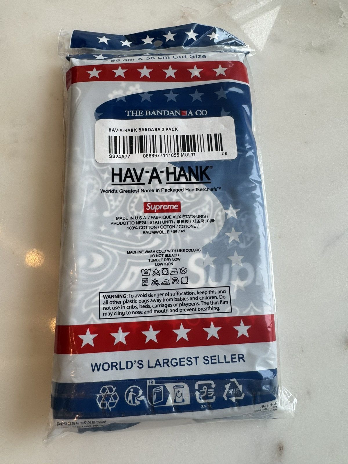 Supreme Supreme Hav A Hank Bandanas pack of 3 Size ONE SIZE - 3 Thumbnail