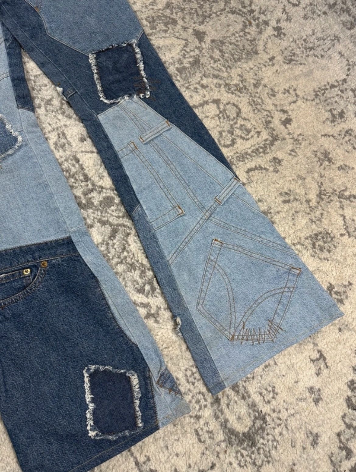 Dolce & Gabbana Multi Denim Patchwork Jeans by Dolce & Gabbana Size 28" / US 6 / IT 42 - 4 Thumbnail