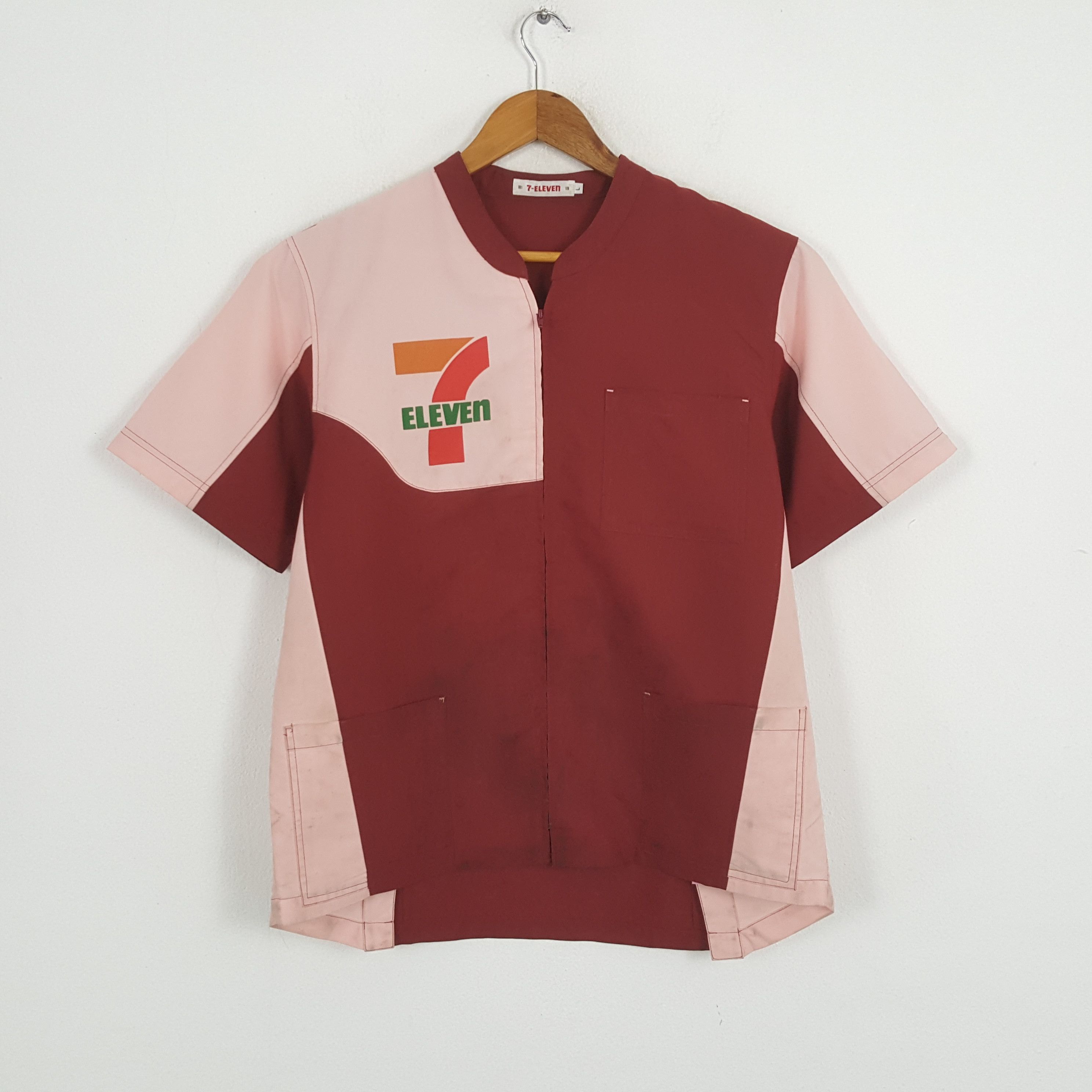 Japanese Brand × Vintage Vintage 7-ELEVEn Japanese Workers Uniform Shirt Jacket Size US L / EU 52-54 / 3 - 1 Thumbnail