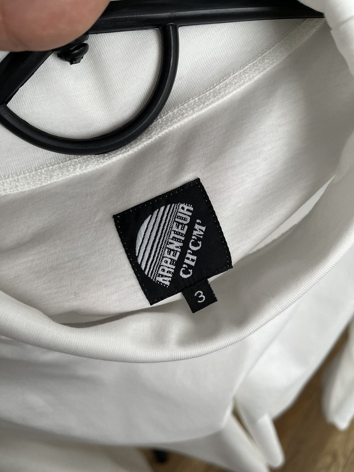 Arpenteur Arpenteur CHCM Interlock White Cotton Long Sleeve Sweatshirt Size US L / EU 52-54 / 3 - 7 Thumbnail