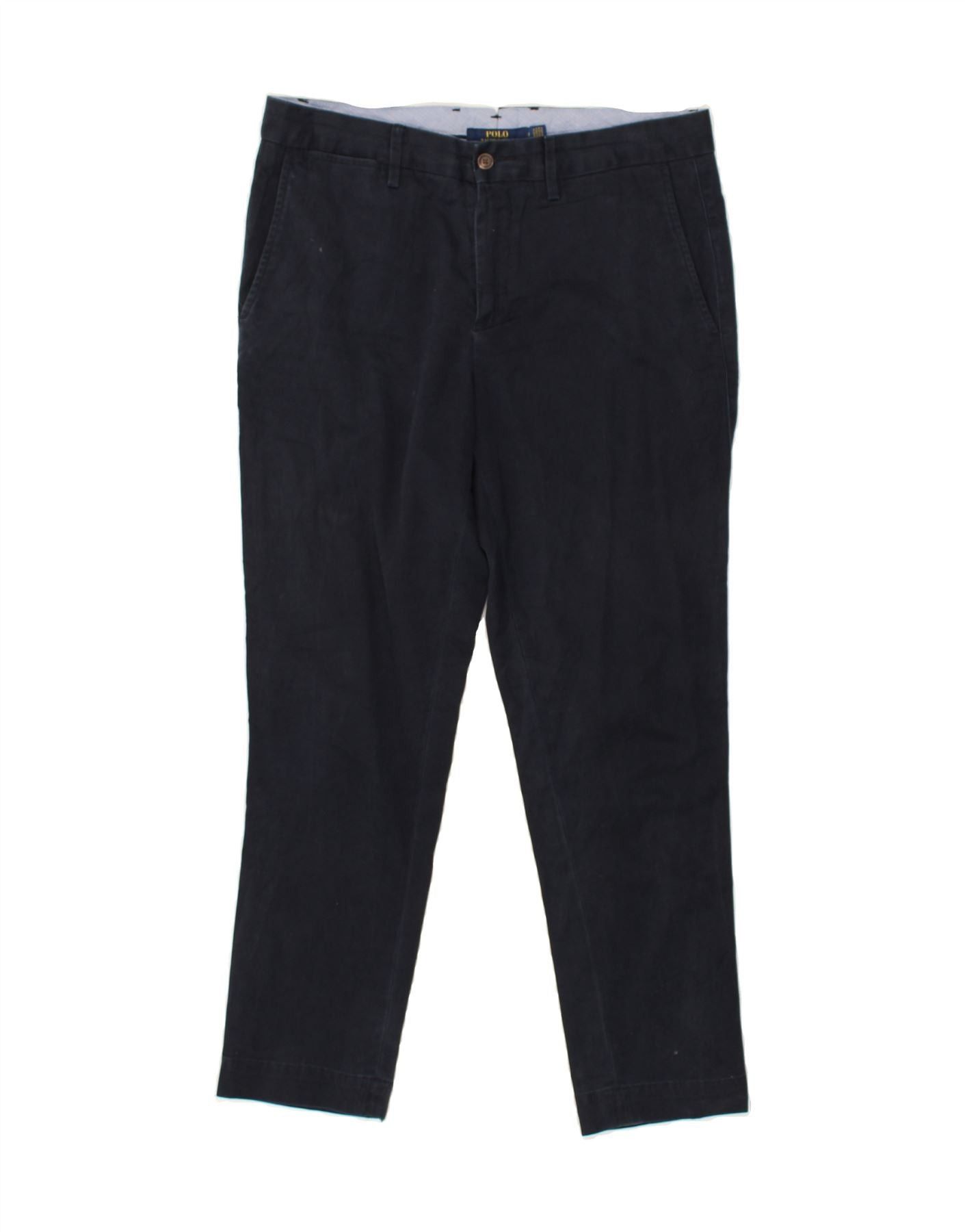 Polo Ralph Lauren Womens Slim Chino Trousers US 8 Medium W32 L27 Navy Blue Size 27" / US 4 / IT 40 - 1 Thumbnail