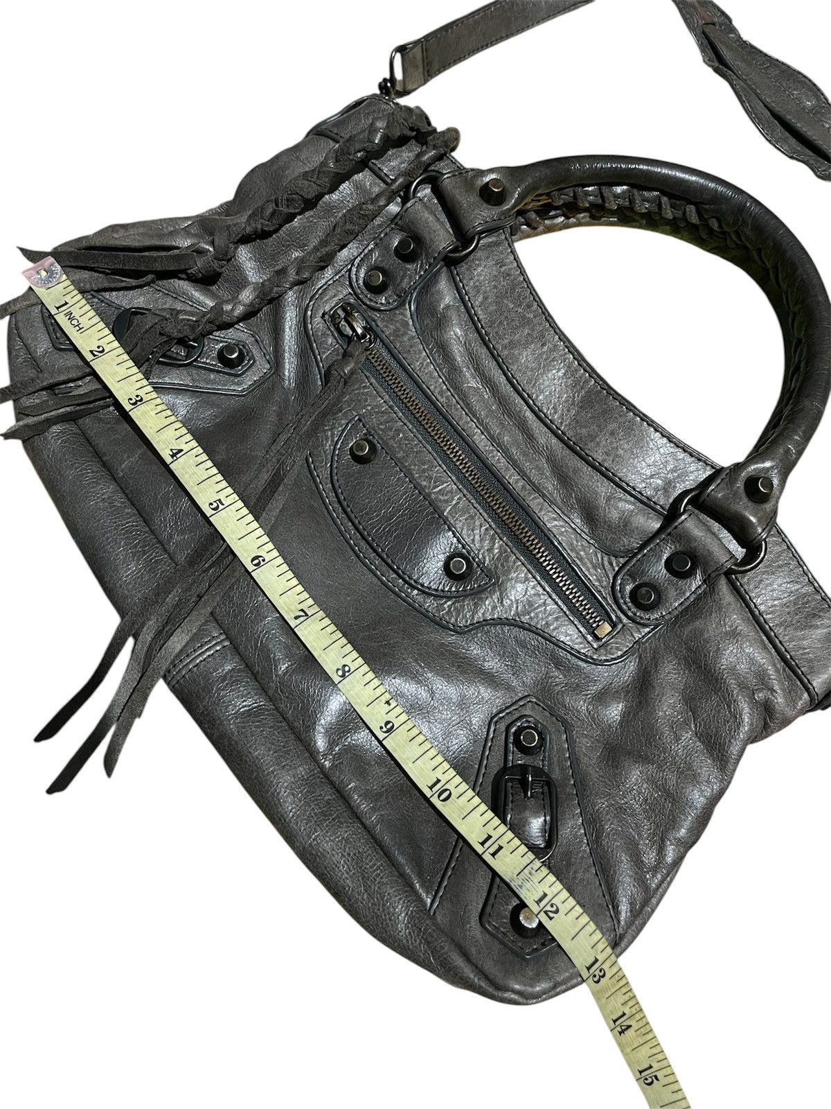 Vintage Gray city leather bag Size ONE SIZE - 4 Thumbnail