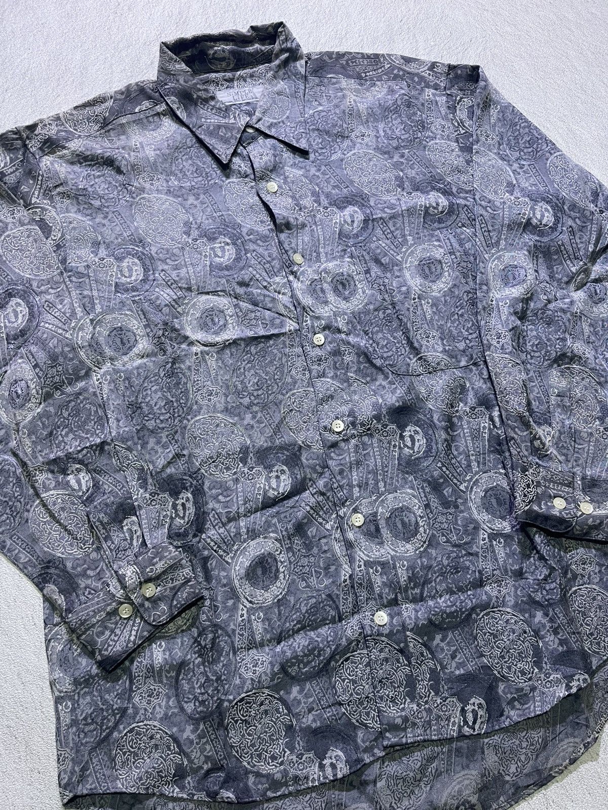 Japanese Brand VINTAGE SIMPLE LIFE long sleeve shirt full print motif Size US L / EU 52-54 / 3 - 2 Thumbnail