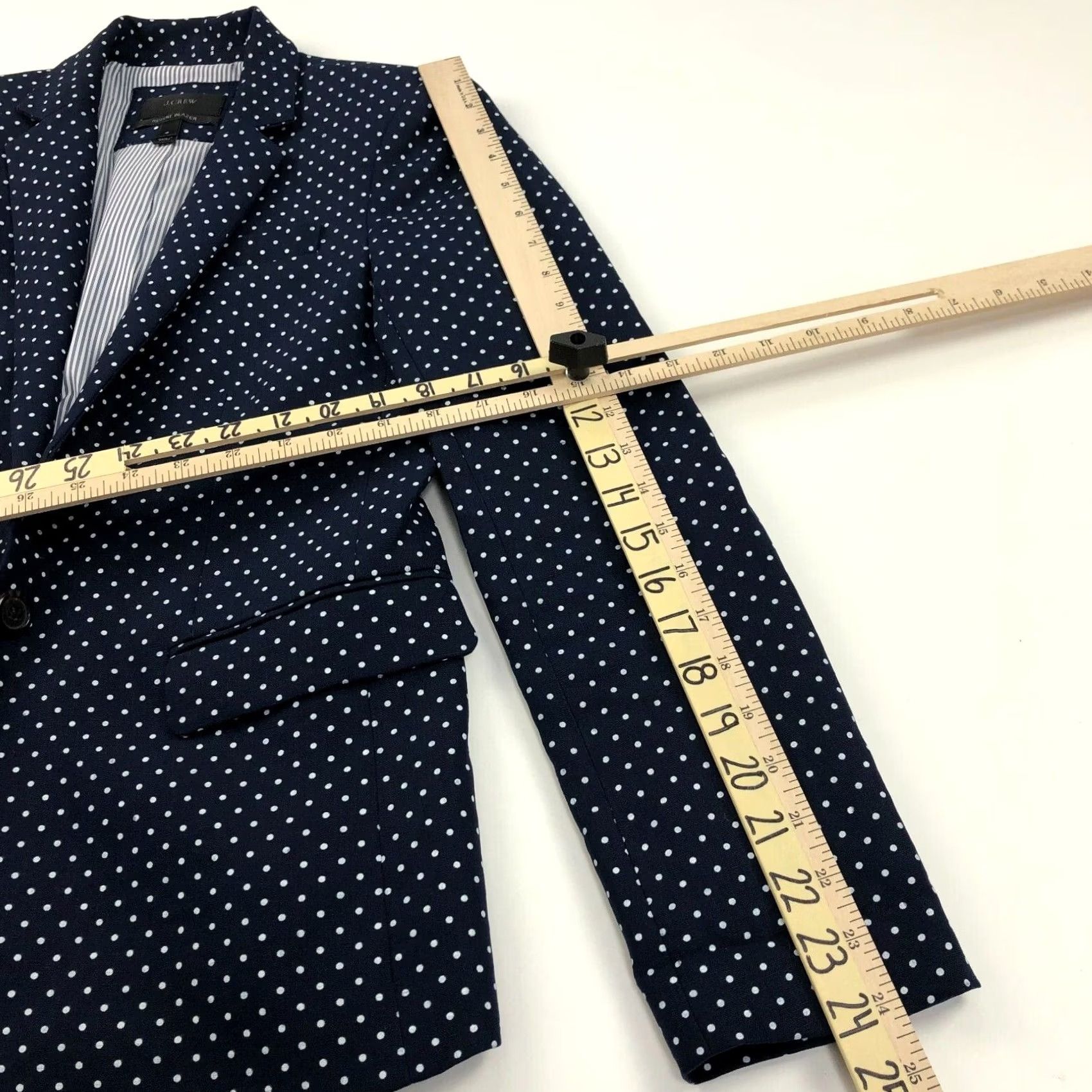 J.Crew J.Crew REGENT Blazer Jacket blue Polka Dot 100% Linen Button Business 4 Size S / US 4 / IT 40 - 7 Thumbnail