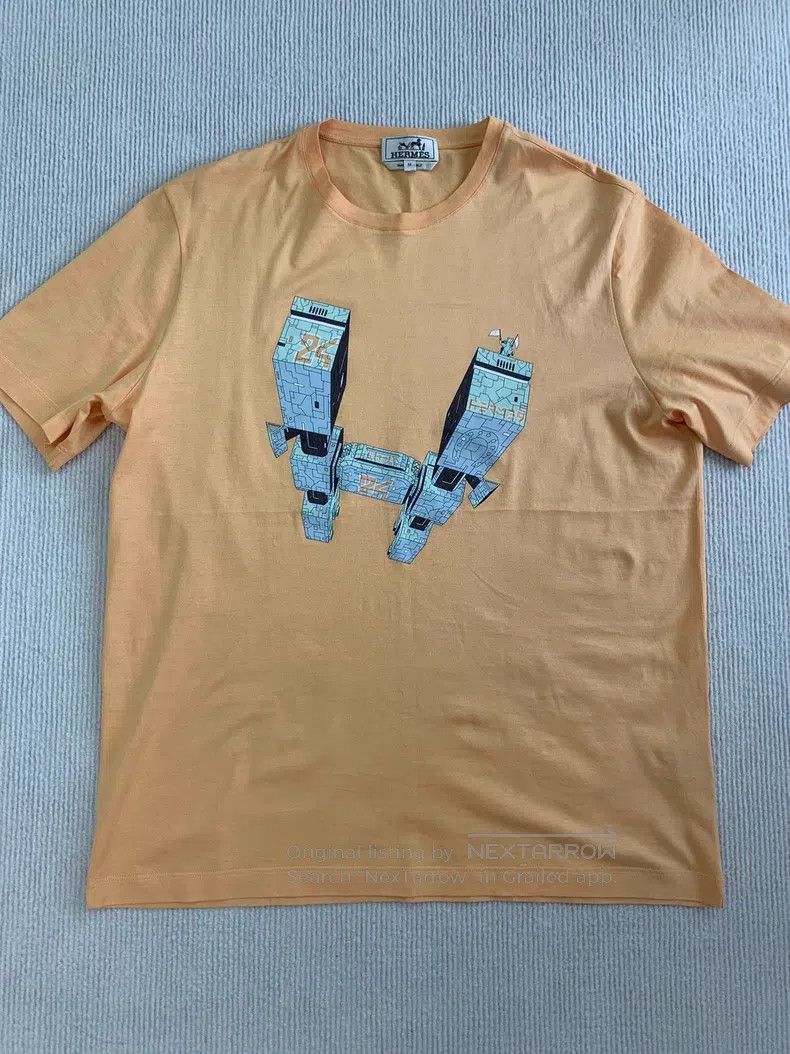 Hermes Hermes Robot print T-shirt Size US M / EU 48-50 / 2 - 1 Thumbnail