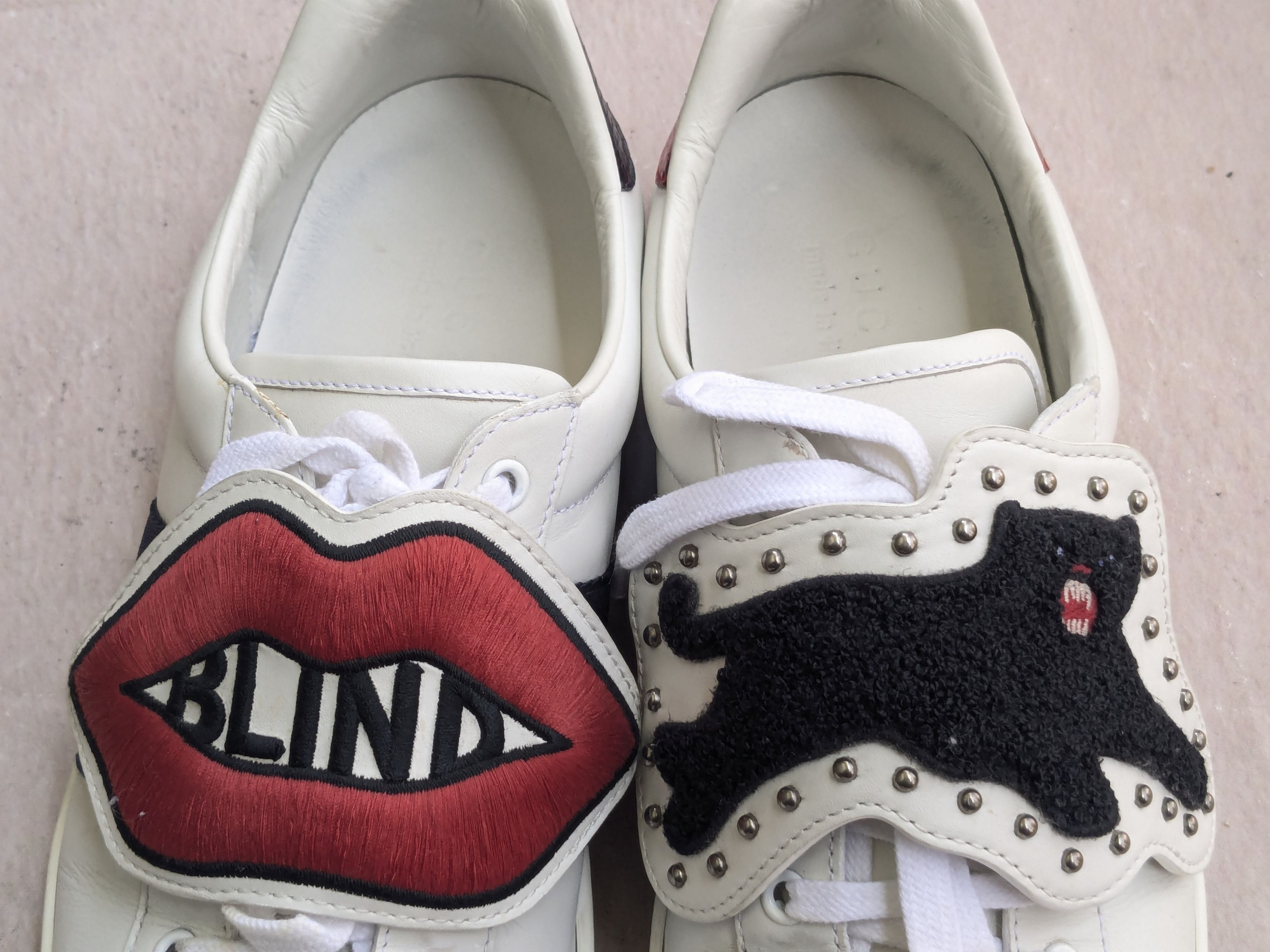 Gucci Gucci Ace Sneakers Cat 9 Logo Low Tops 477107 Size US 9 / EU 42 - 3 Thumbnail
