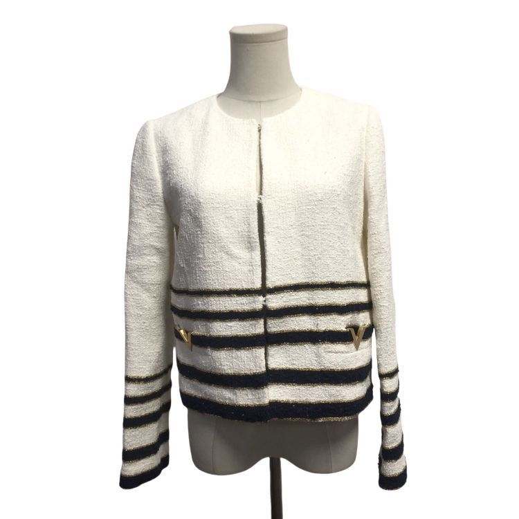 Valentino Valentino Striped Tweed Jacket Size 40 Size S / US 4 / IT 40 - 1 Thumbnail