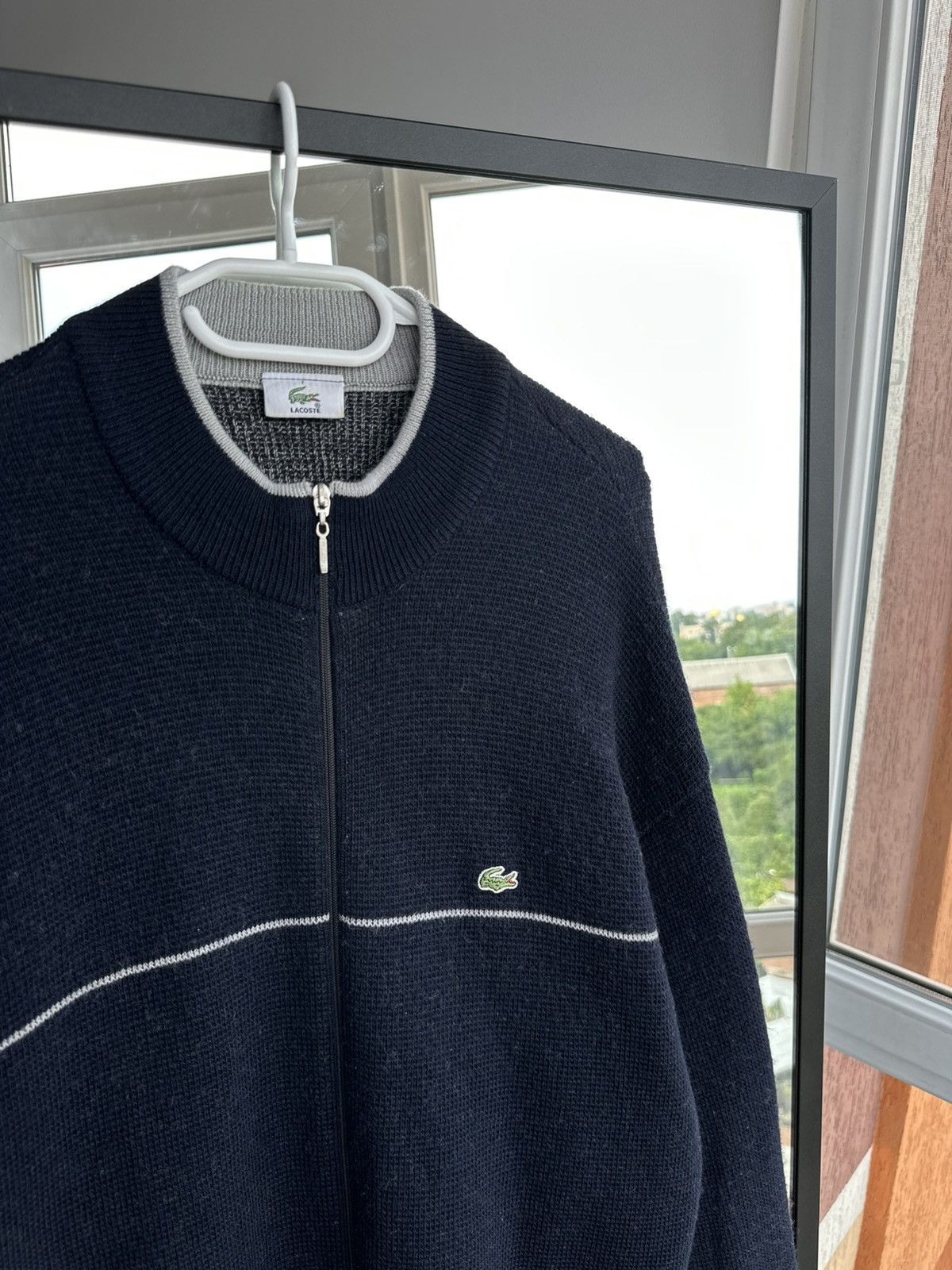 Lacoste Lacoste Full Zip Wool Blend Sweater Navy Blue Size 7 L Large Size US M / EU 48-50 / 2 - 4 Thumbnail
