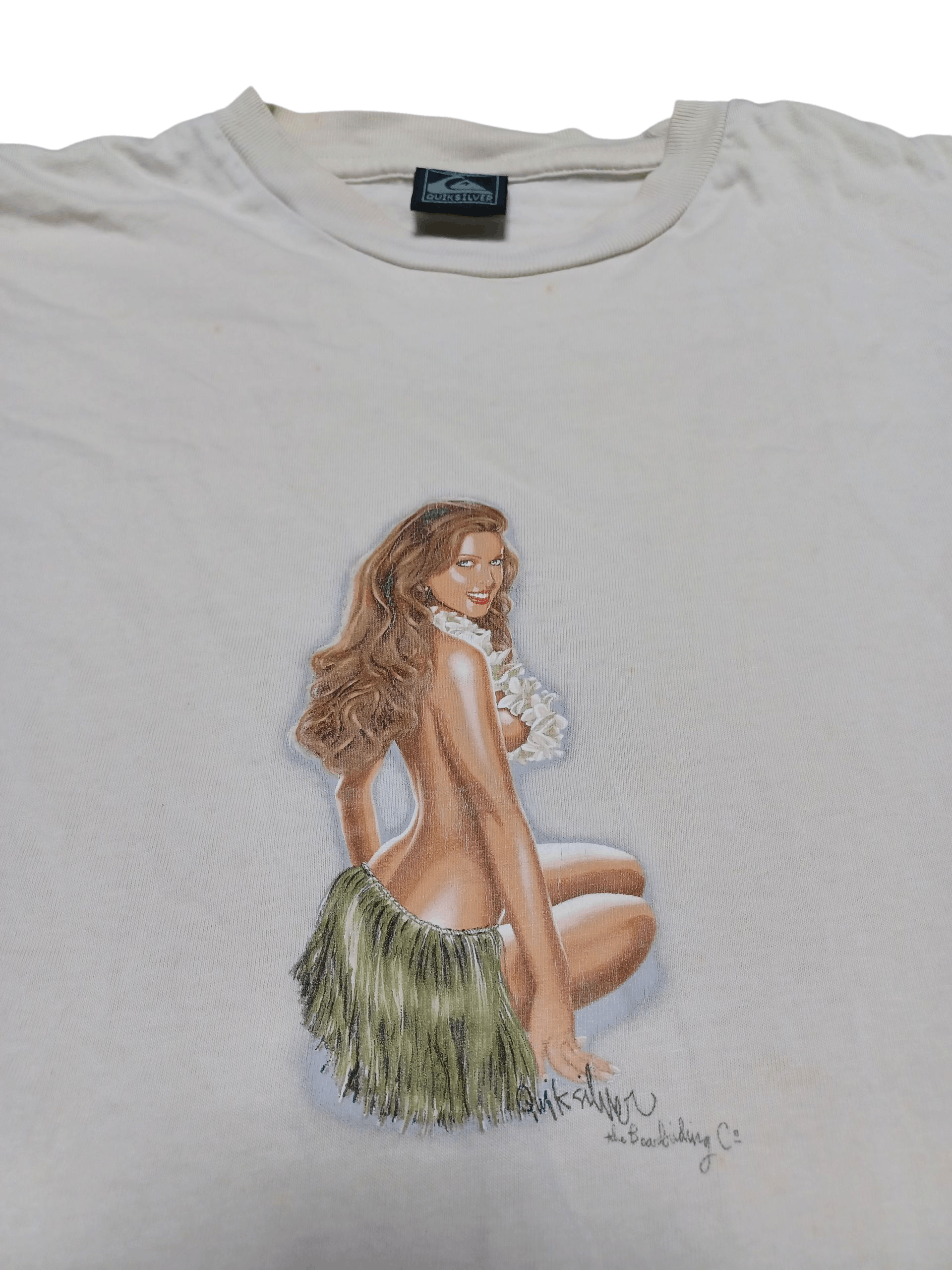 Quiksilver QUIKSILVER NUDE GIRL VINTAGE DIRTY SK8 SURF STREETWEAR TEE Size US M / EU 48-50 / 2 - 2 Thumbnail