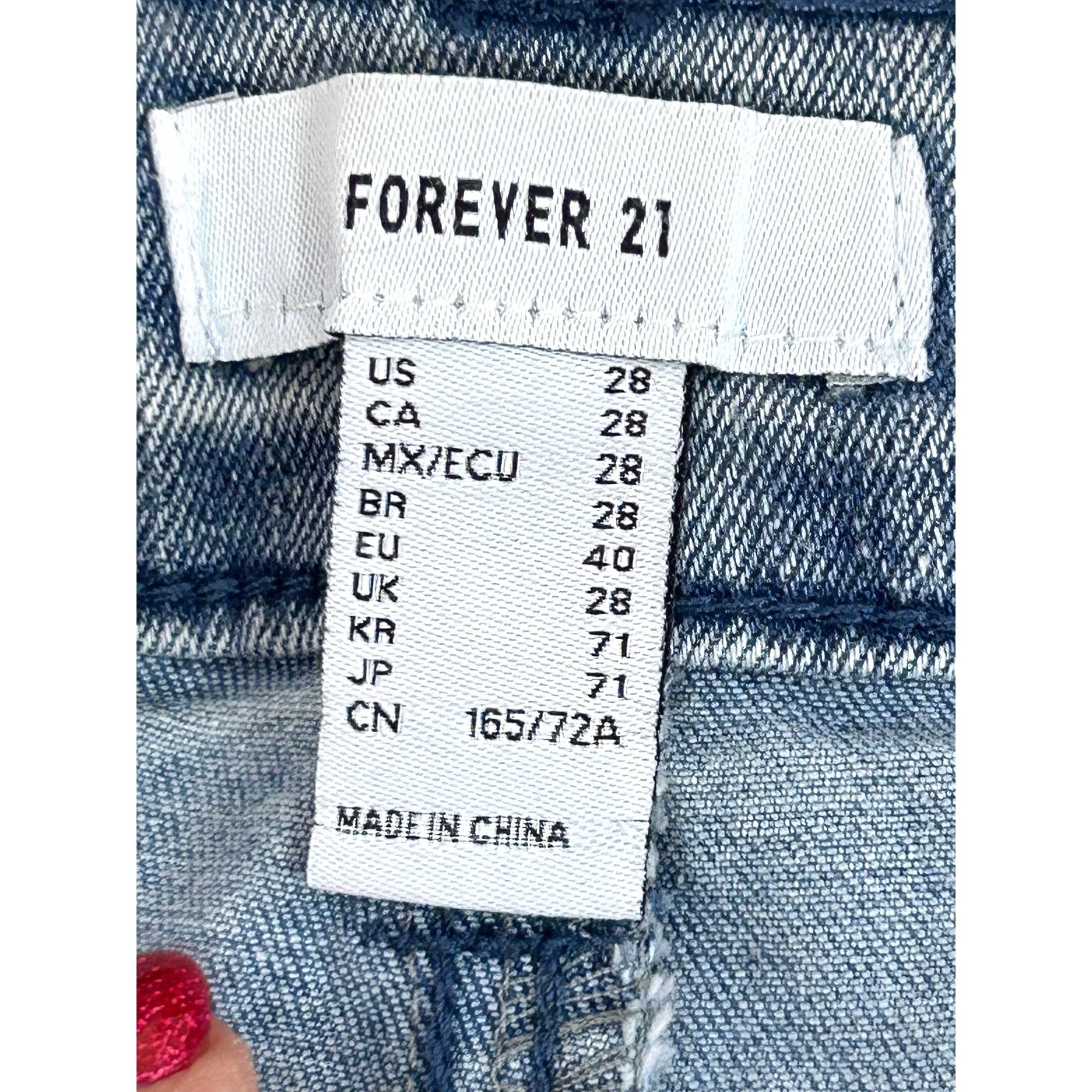 Forever 21 Forever 21 Women’s Denim Shorts 28 High Rise Rhinestone Frin Size 28" / US 6 / IT 42 - 10 Thumbnail