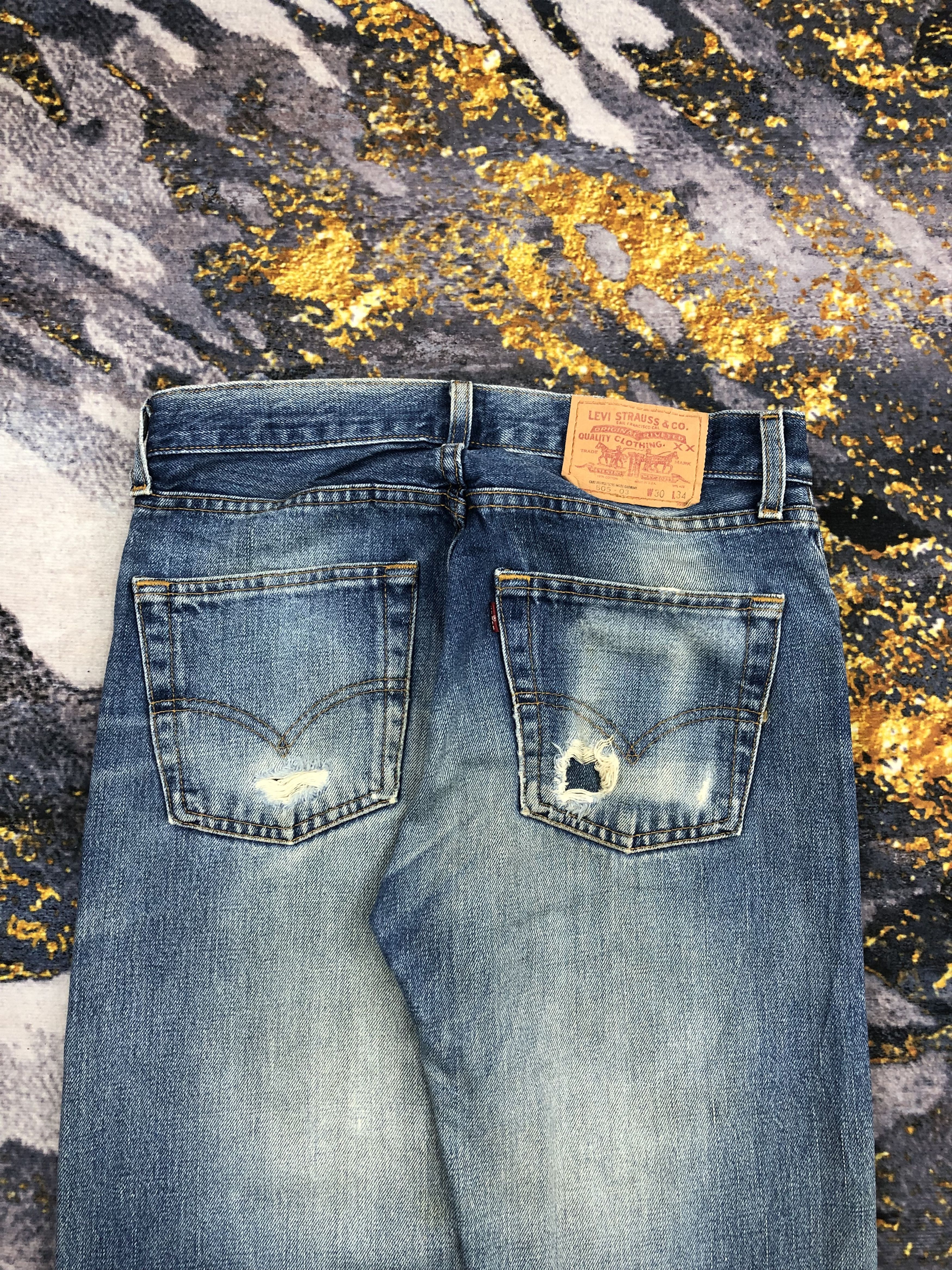Levi's Vintage Levis 505 Faded Blue Jeans DPP0135 Size US 29 - 4 Thumbnail