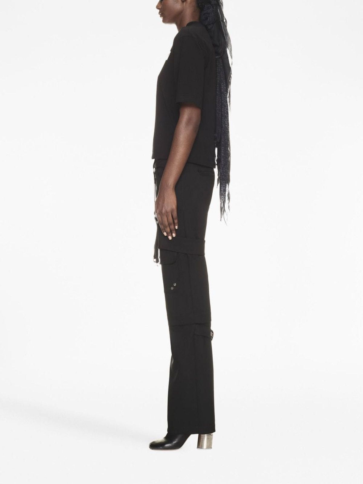 Off-White o1gr1nt0325 Flock OW Basic T-Shirt in Black Size XS / US 0-2 / IT 36-38 - 5 Thumbnail