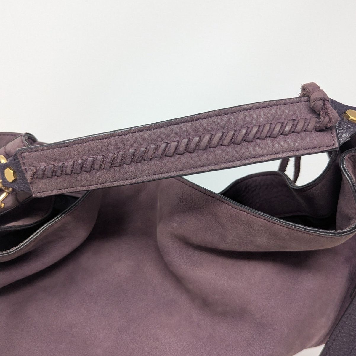 Rebecca Minkoff Rebecca Minkoff Suede Leather Shoulder Bucket Bag Purple Size ONE SIZE - 10 Thumbnail