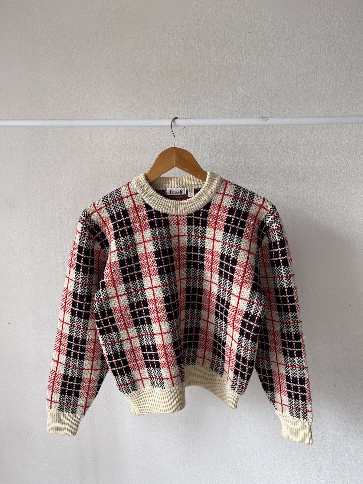Issey Miyake 80s Issey Miyake Wool Plaid Knitwear A1 Size US S / EU 44-46 / 1 - 2 Thumbnail