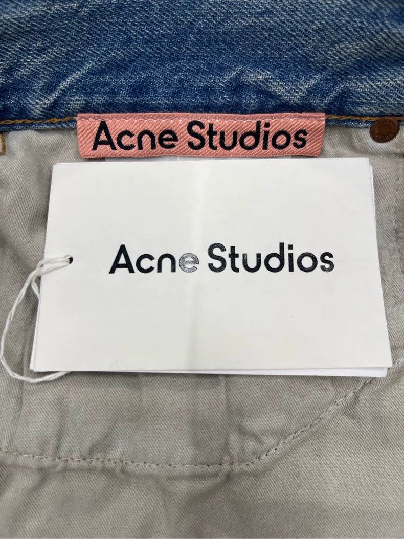 Acne Studios Acne Studios 2021M Blue Mud-Dyed Ripped Slightly Flared Jea Size US 32 / EU 48 - 4 Thumbnail