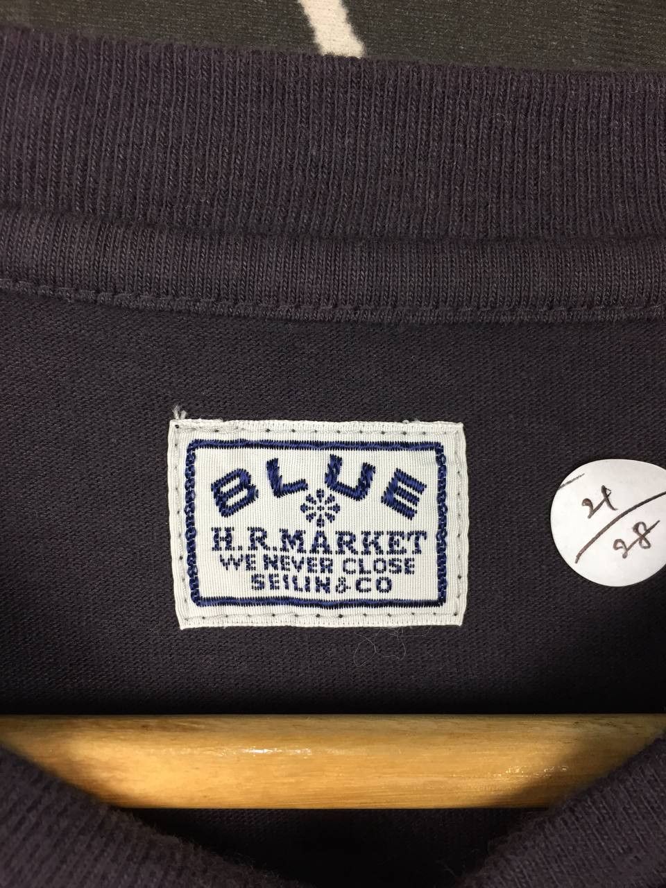 HOLLYWOOD RANCH MARKET Vtg Blue Blue Hollywood Ranch Market Henley Tee Size US L / EU 52-54 / 3 - 9 Thumbnail