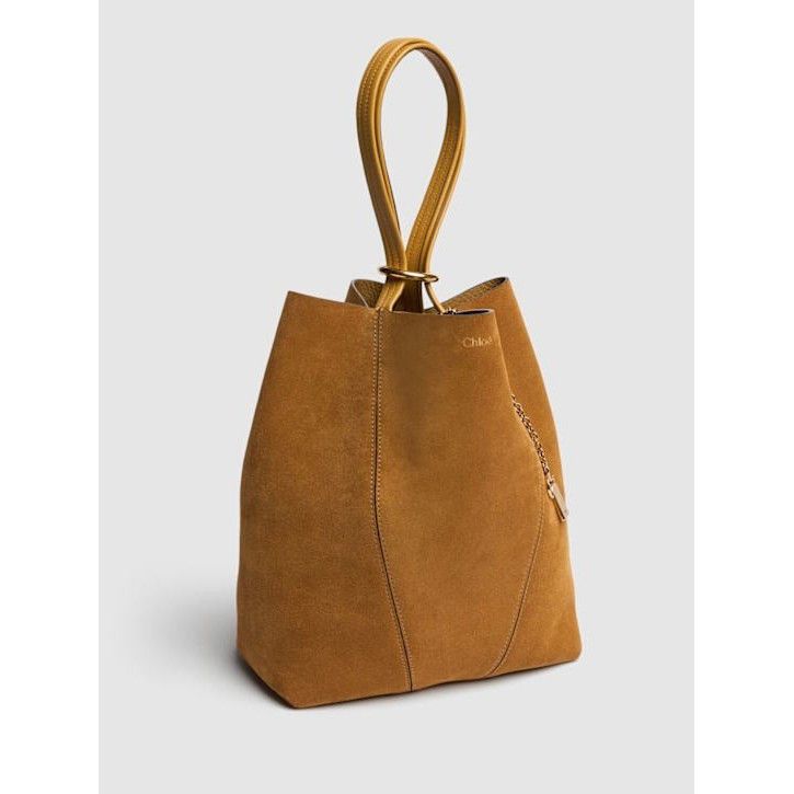Chloe Chloe Medium Spin Gold Khaki Suede Tote Bag New & Authentic Size ONE SIZE - 2 Thumbnail