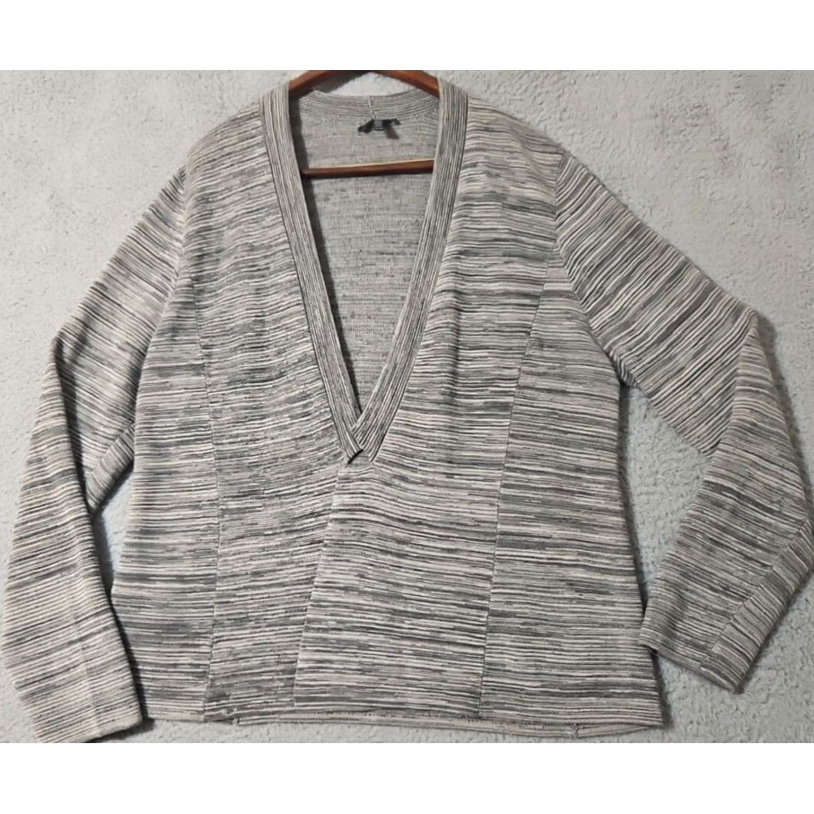 Eileen Fisher Eileen Fisher Cardigan Women's XL Tencel Organic Cotton Maple Oat Notch Collar Size XL / US 12-14 / IT 48-50 - 2 Thumbnail