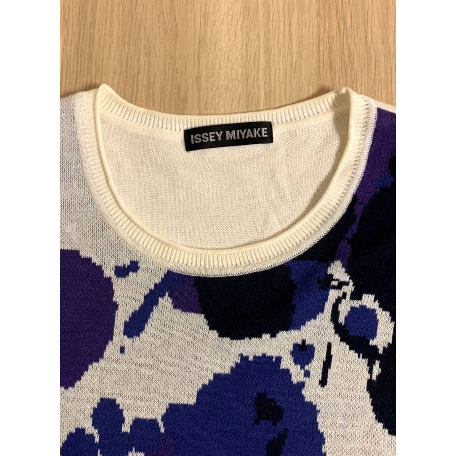 Issey Miyake ISSEY MIYAKE KNIT SIZE M WHITE COTTON USED MEN 2011AW INK SPLATTER MATERIAL Size US L / EU 52-54 / 3 - 3 Thumbnail