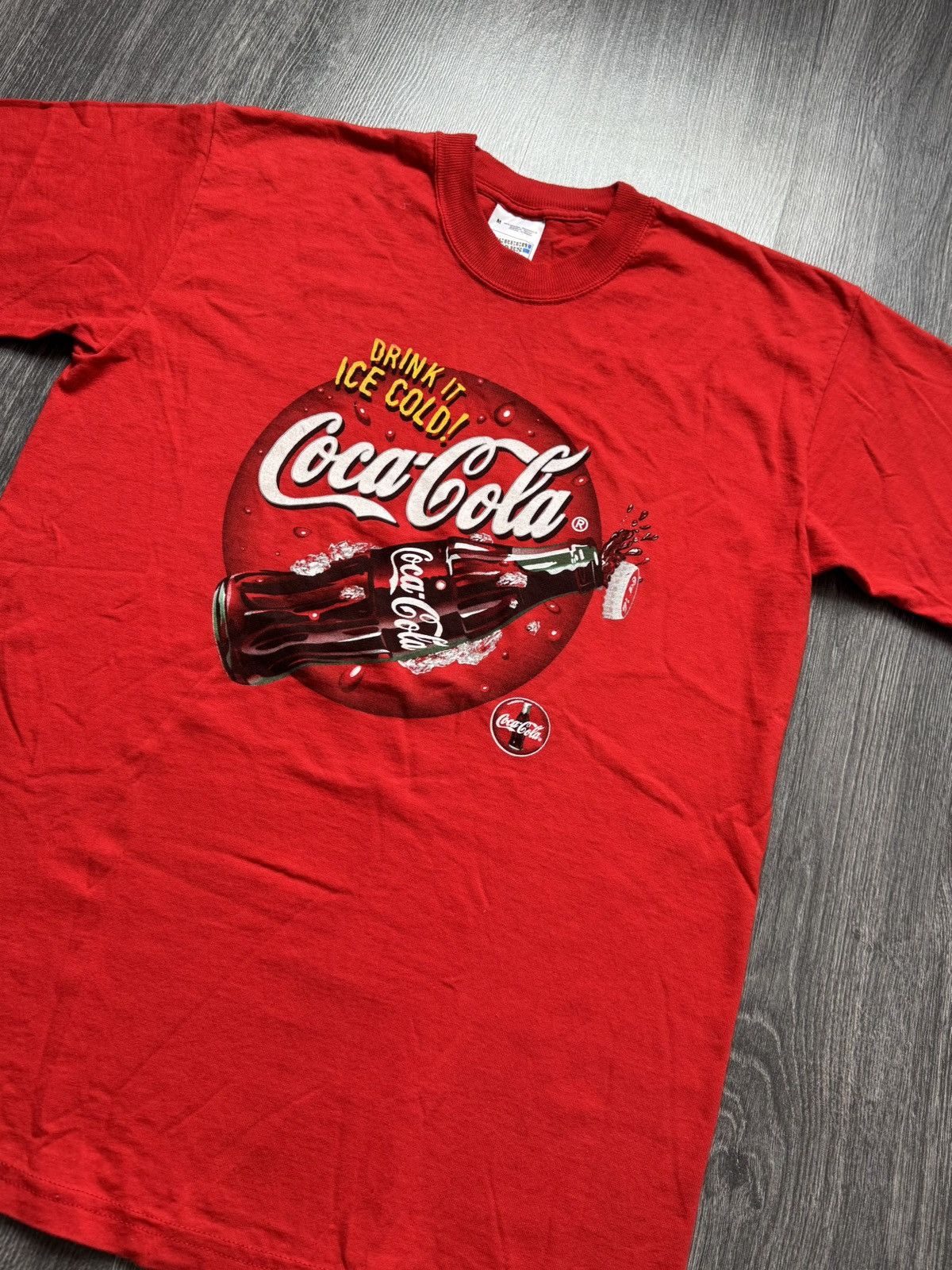 Coca Cola × Vintage 90s Vintage Red Coca Cola T-shirt Size US M / EU 48-50 / 2 - 3 Thumbnail
