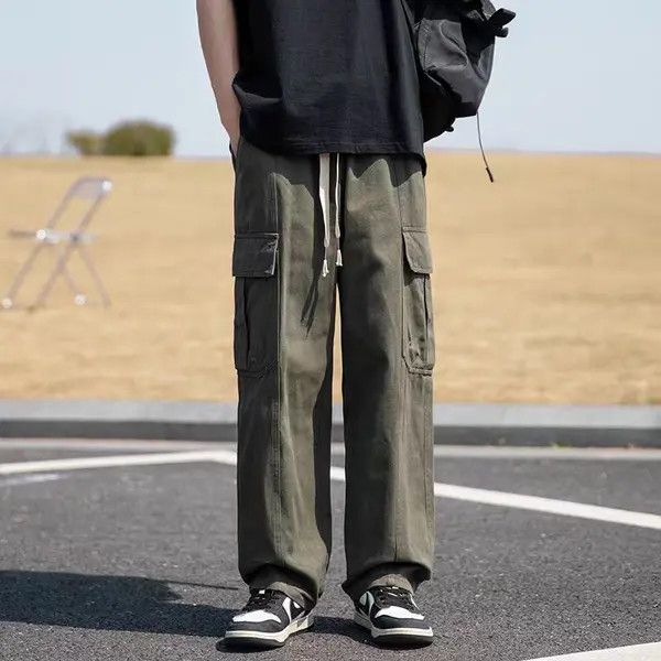 VIBE Gray High Street Vintage Loose Casual Pants Size US 34 / EU 50 - 4 Thumbnail