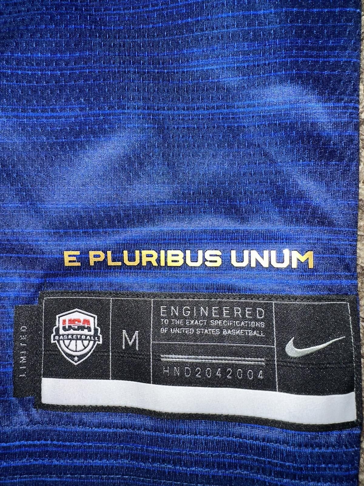 Nike Nike Men’s 2020 Team USA Limited Road Basketball Road Blue Jersey Size US M / EU 48-50 / 2 - 10 Thumbnail