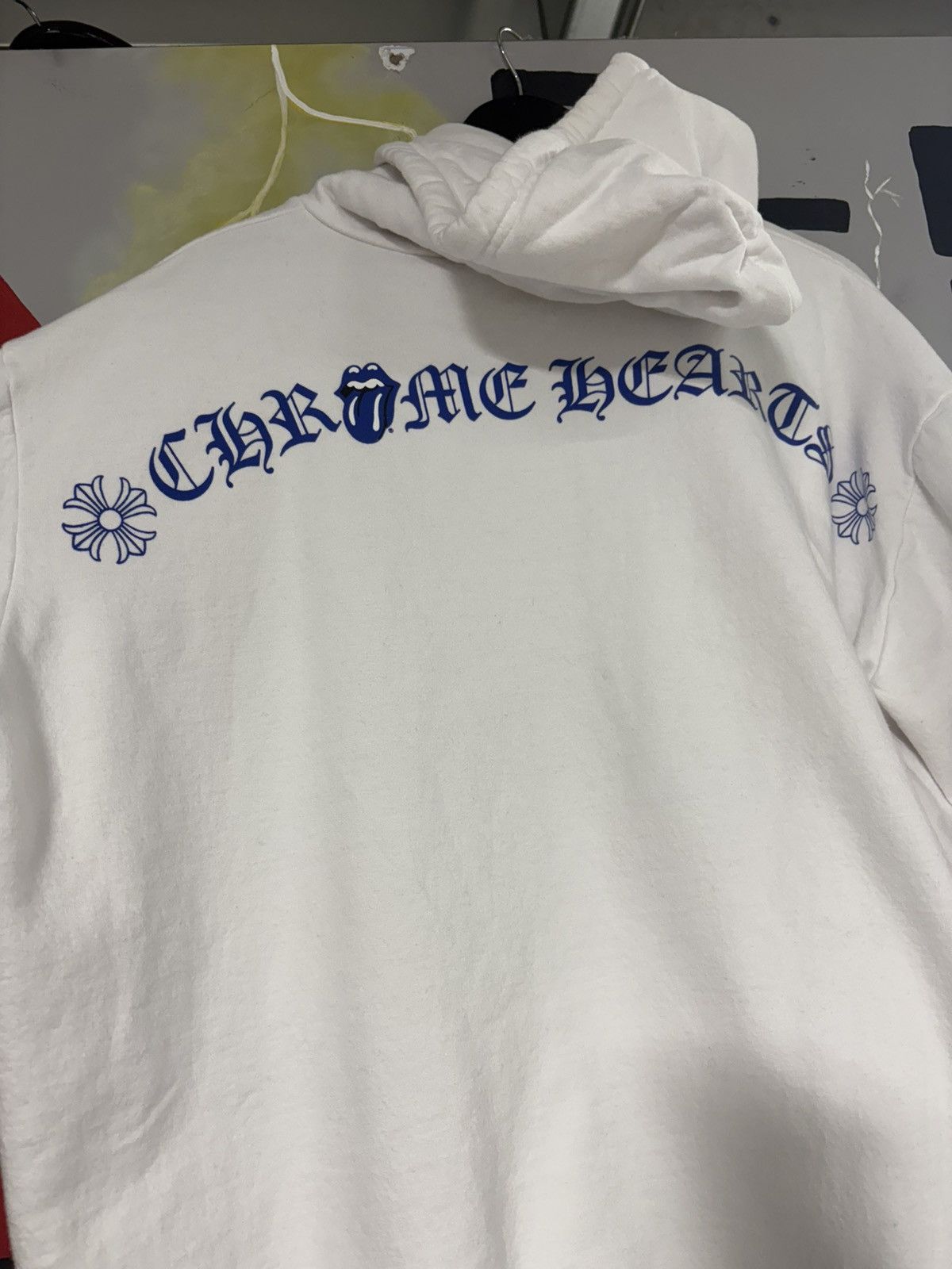 Chrome Hearts × The Rolling Stones Chrome Hearts Rolling Stone Hoodie White Size US XL / EU 56 / 4 - 4 Thumbnail