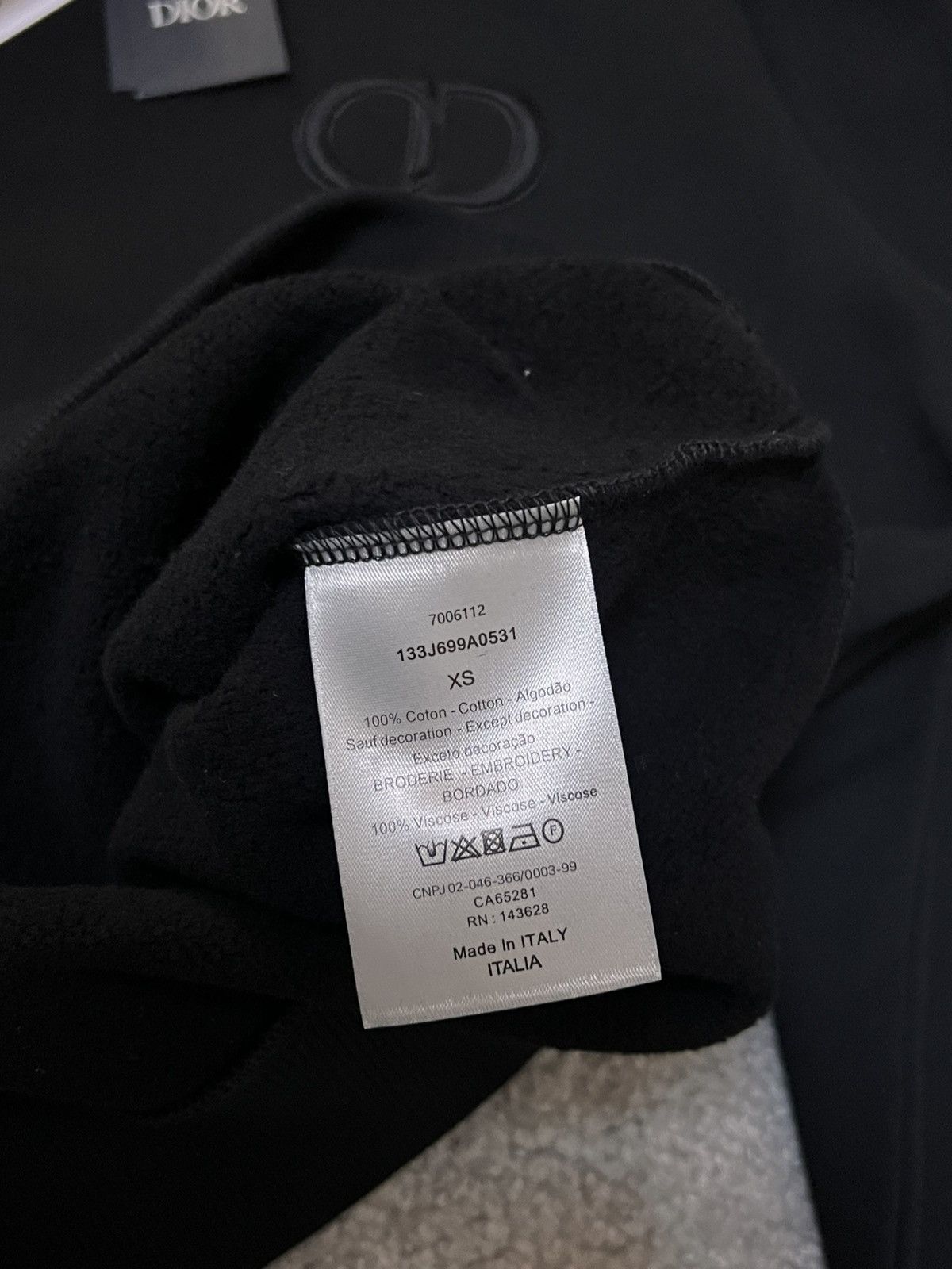 Dior Dior CD Icon Black Sweatshirt Cotton Fleece Size US M / EU 48-50 / 2 - 6 Thumbnail