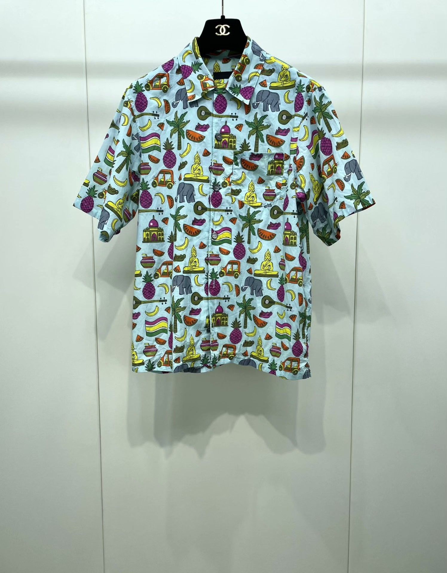 Prada PRADA Men's Short Sleeve Shirt Size US M / EU 48-50 / 2 - 1 Thumbnail