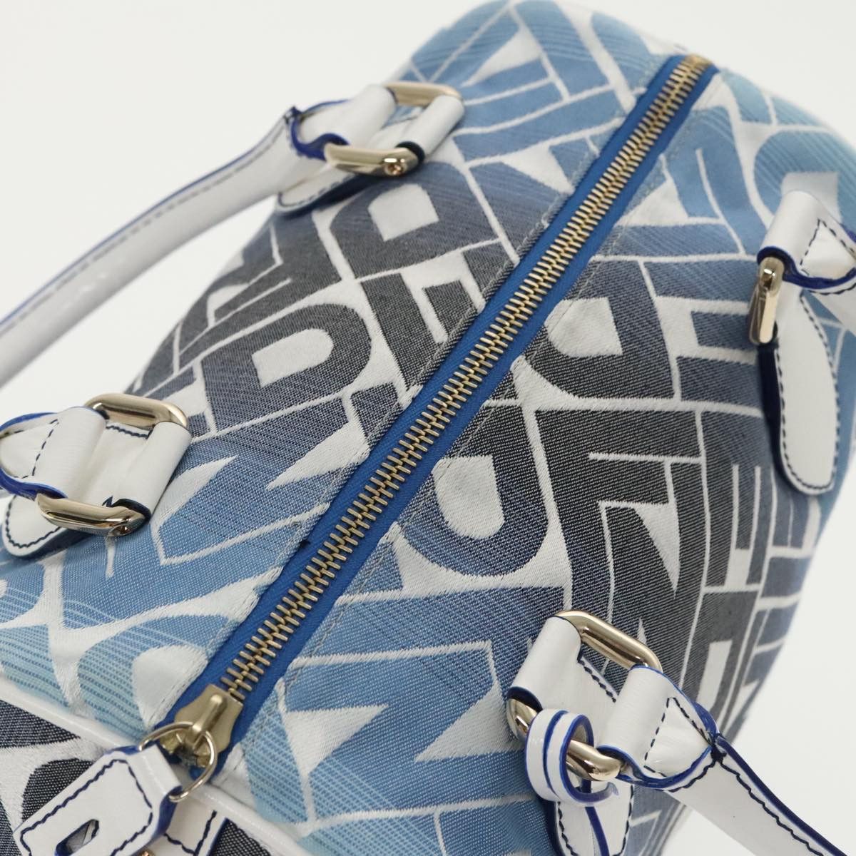 Fendi FENDI Zucca Canvas Hand Bag Blue Gold Size ONE SIZE - 6 Thumbnail