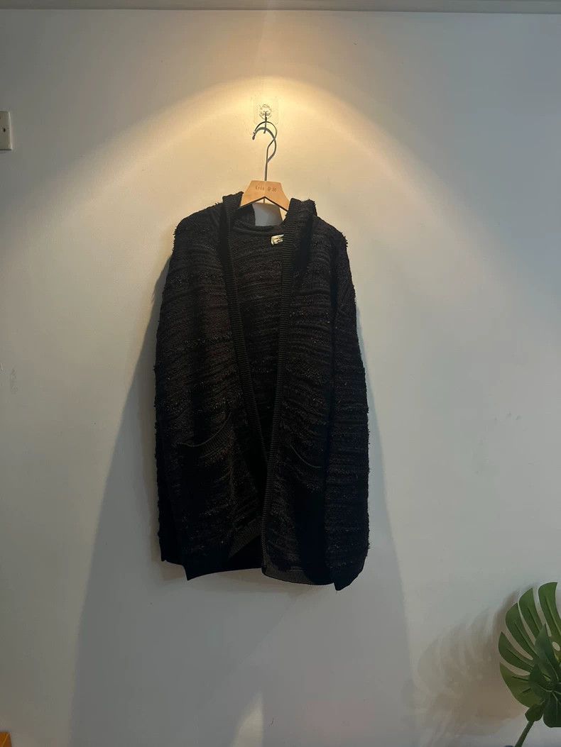 Saint Laurent Paris Saint Laurent Black Knit Hooded Cardigan - dmc Size US S / EU 44-46 / 1 - 1 Thumbnail