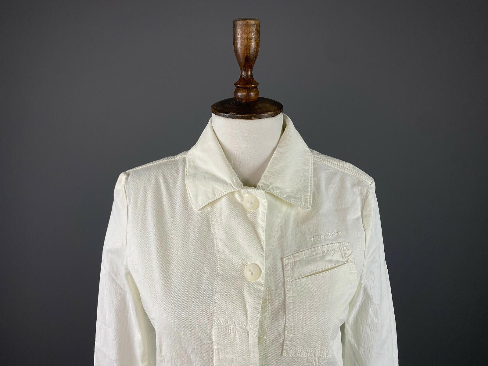 Woolrich Woolen Mills Ladies Woolrich White Cotton Blazer Jacket Size L Size L / US 10 / IT 46 - 2 Thumbnail
