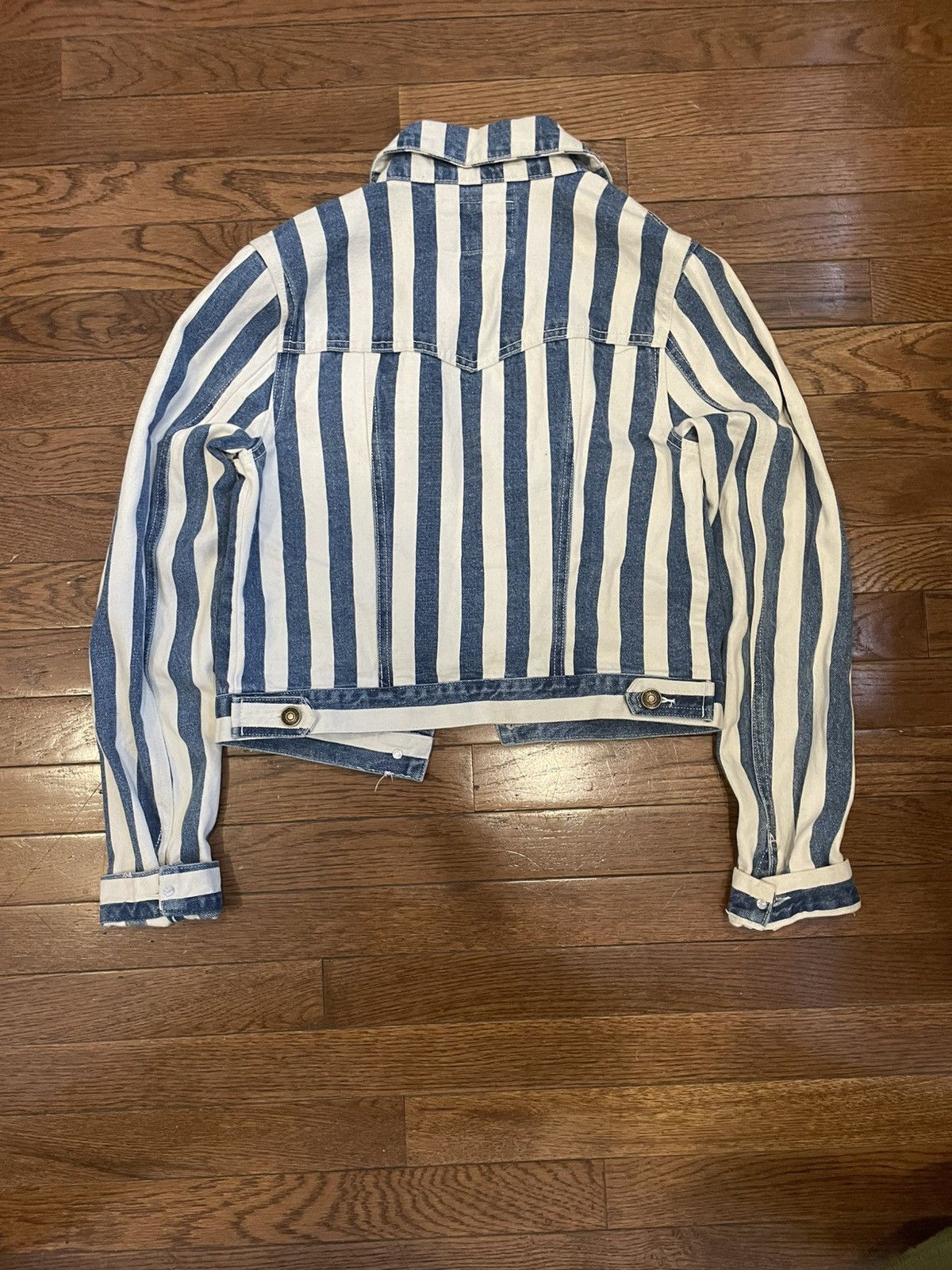 Forever 21 Forever 21 Striped Denim Jacket Size S / US 4 / IT 40 - 6 Thumbnail