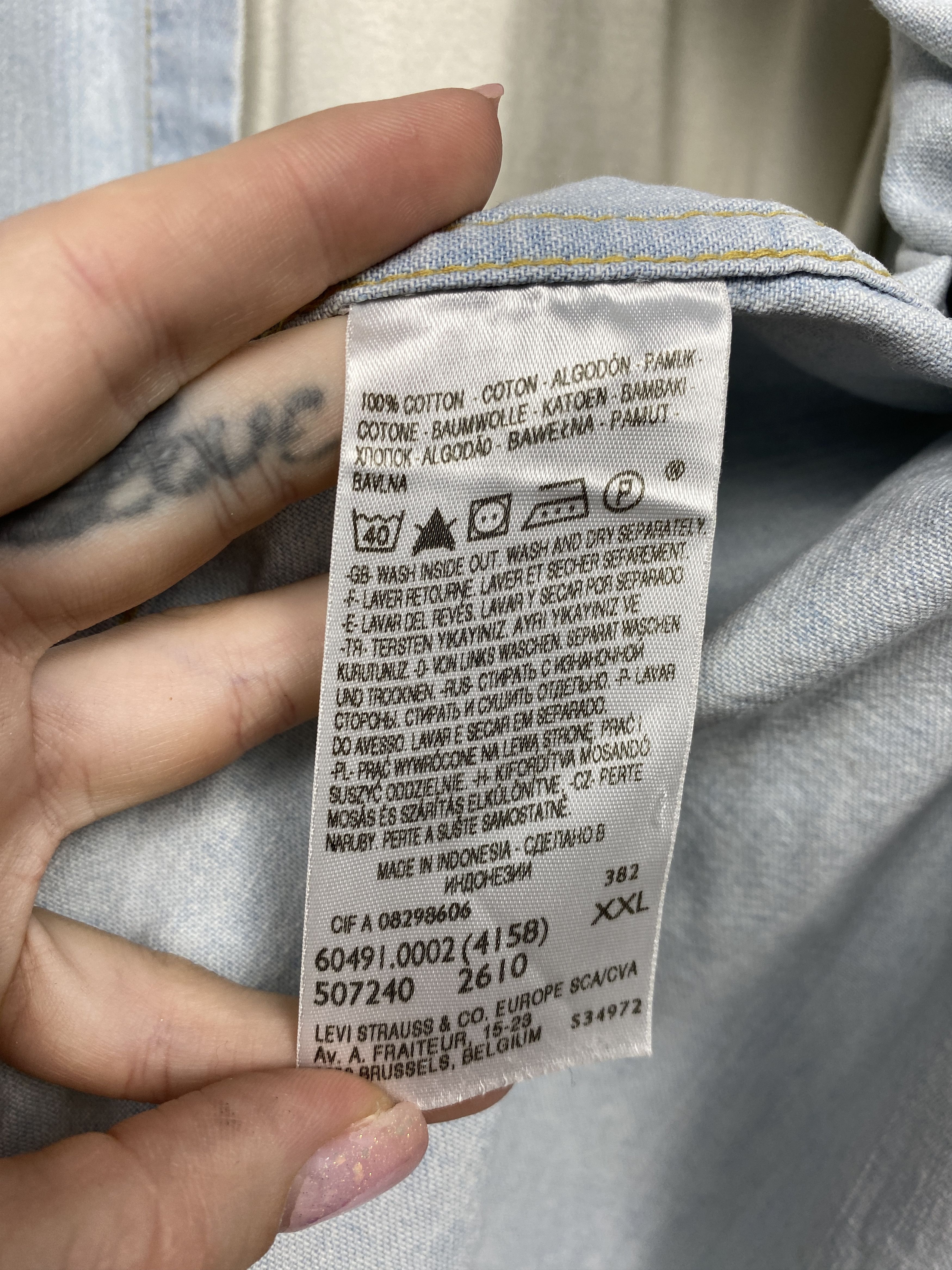Levi's Levi's Vintage Mens Denim Shirt Jeans Size US XXL / EU 58 / 5 - 6 Thumbnail