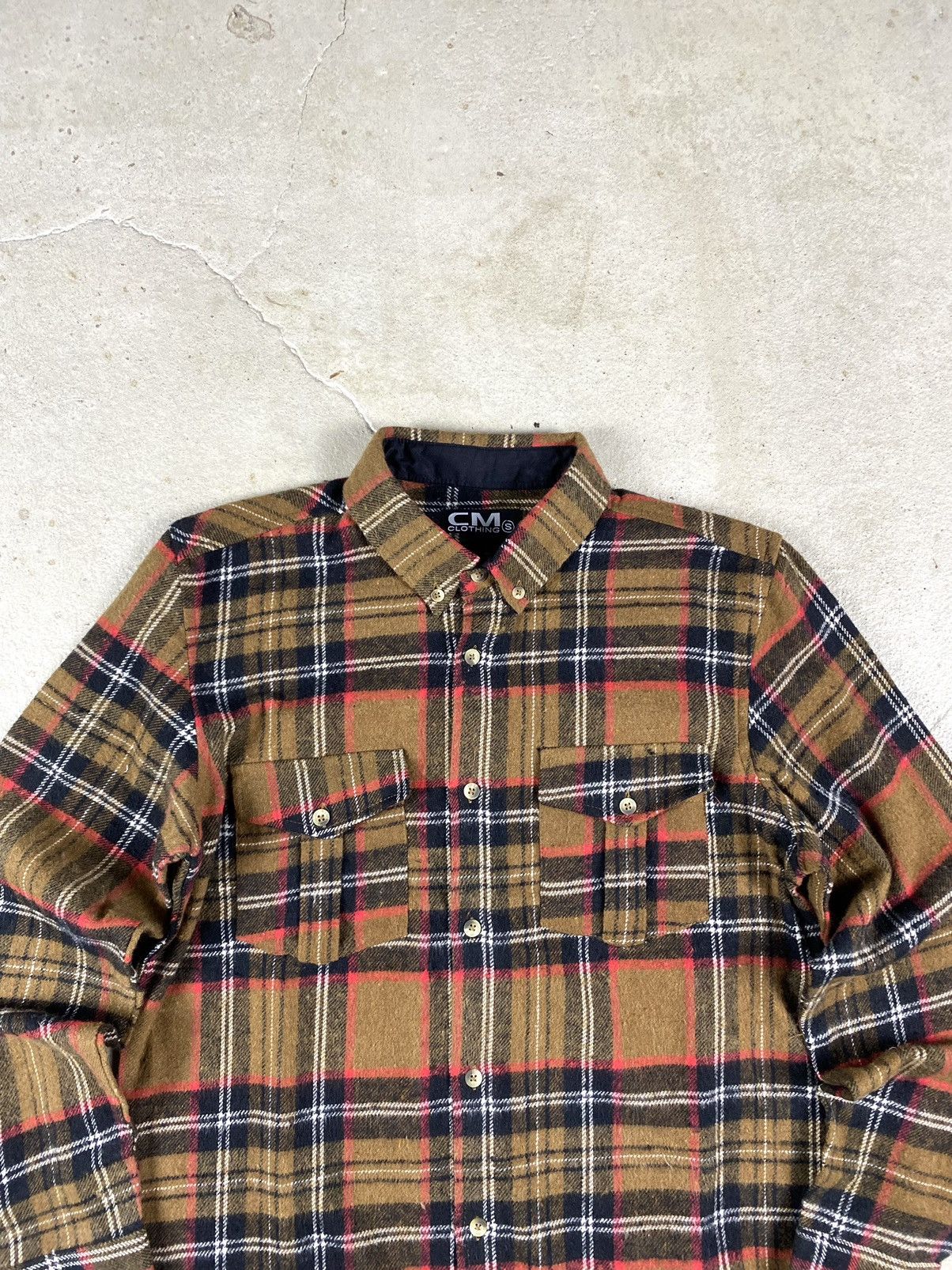 Flannel Brown Vintage Flannel Plaid Shirt Checkered Travis Scott Size US S / EU 44-46 / 1 - 5 Thumbnail