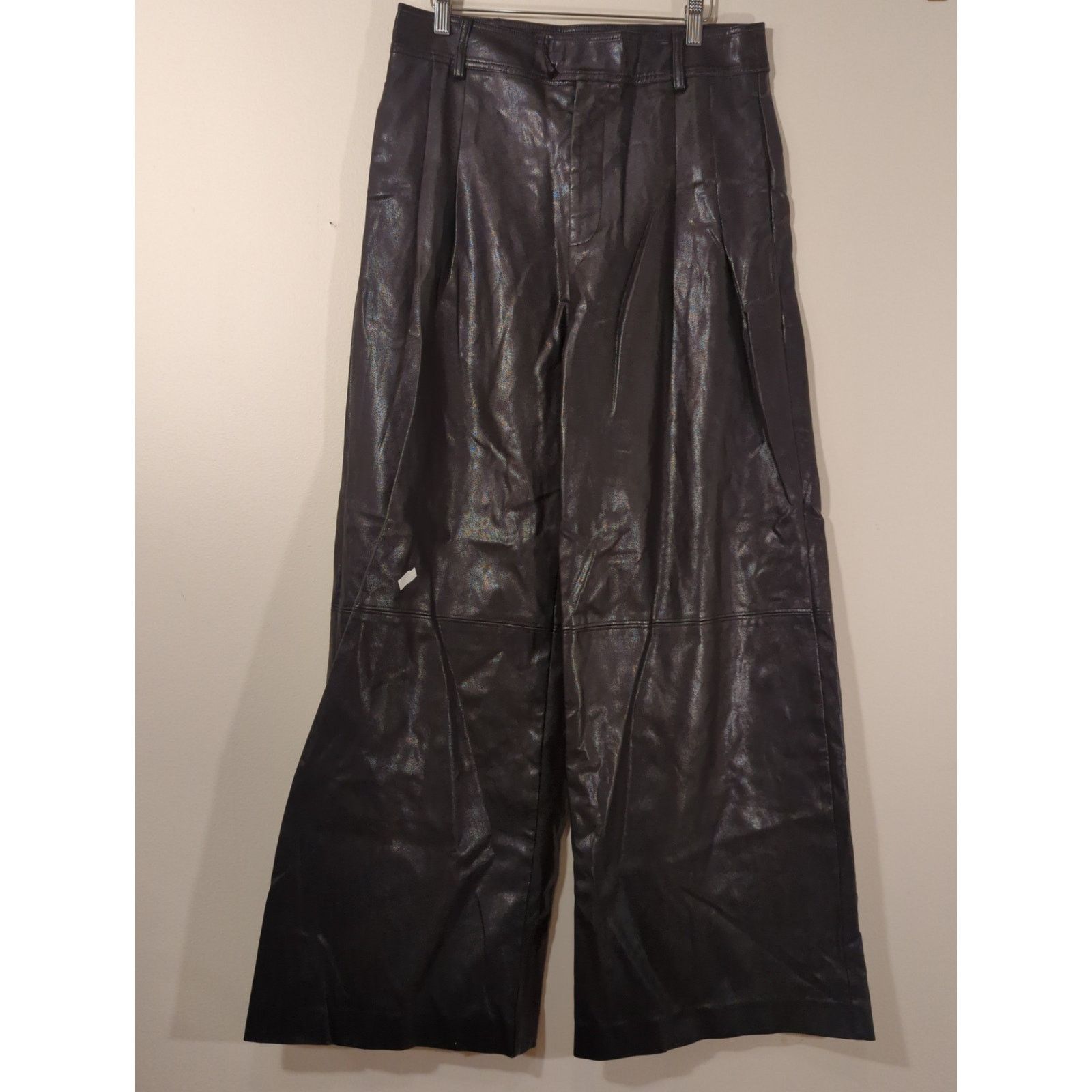 Other RTR Line and Dot Sz L Black Faux Leather Wide Leg High Pants Size 34" / US 12 / IT 48 - 3 Thumbnail