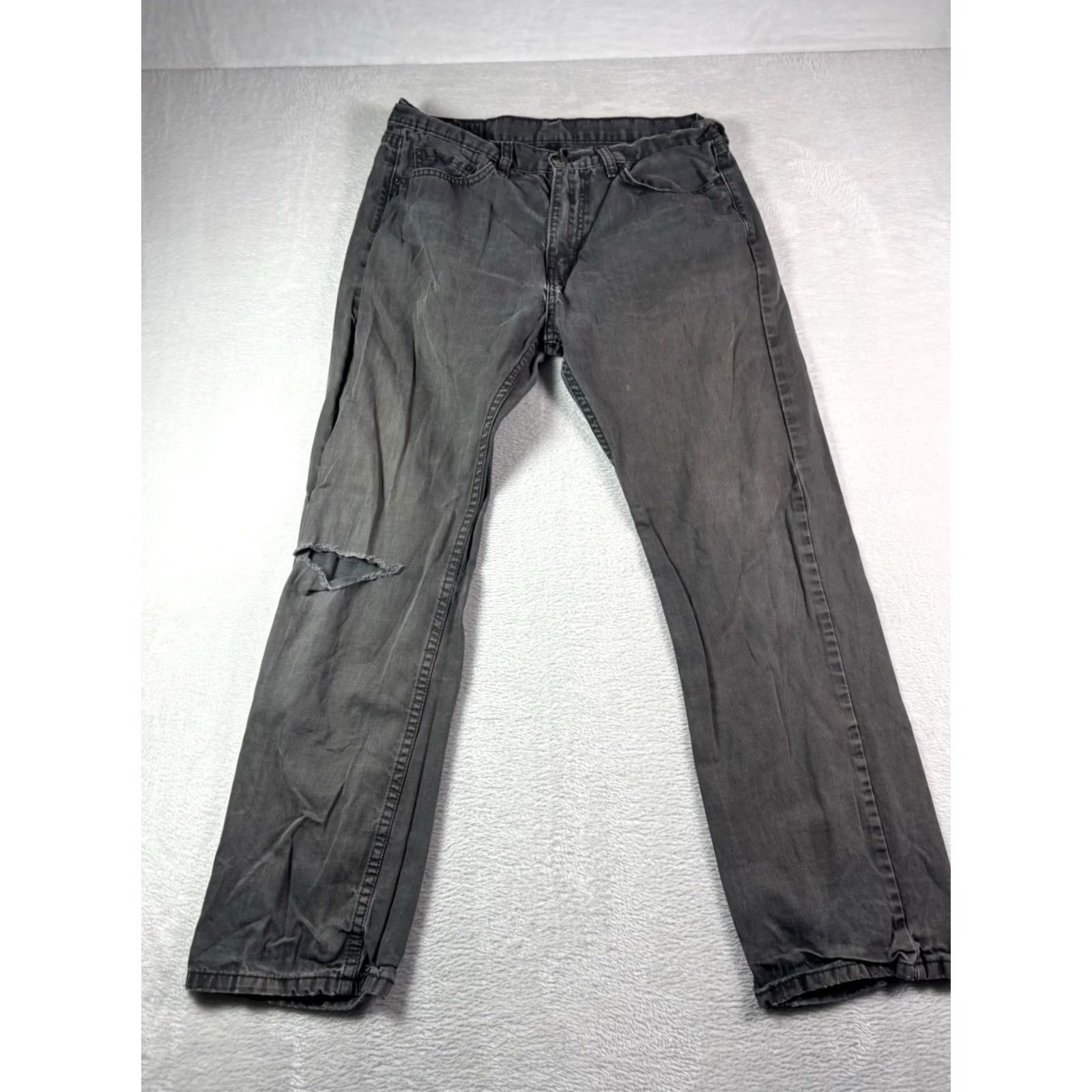 Levi's Levi's 505 Jeans Black Denim Straight Leg 32x30 Regular Men’s Denim 5-Pocket Zipper Fly Vintage? No Size US 32 / EU 48 - 2 Thumbnail