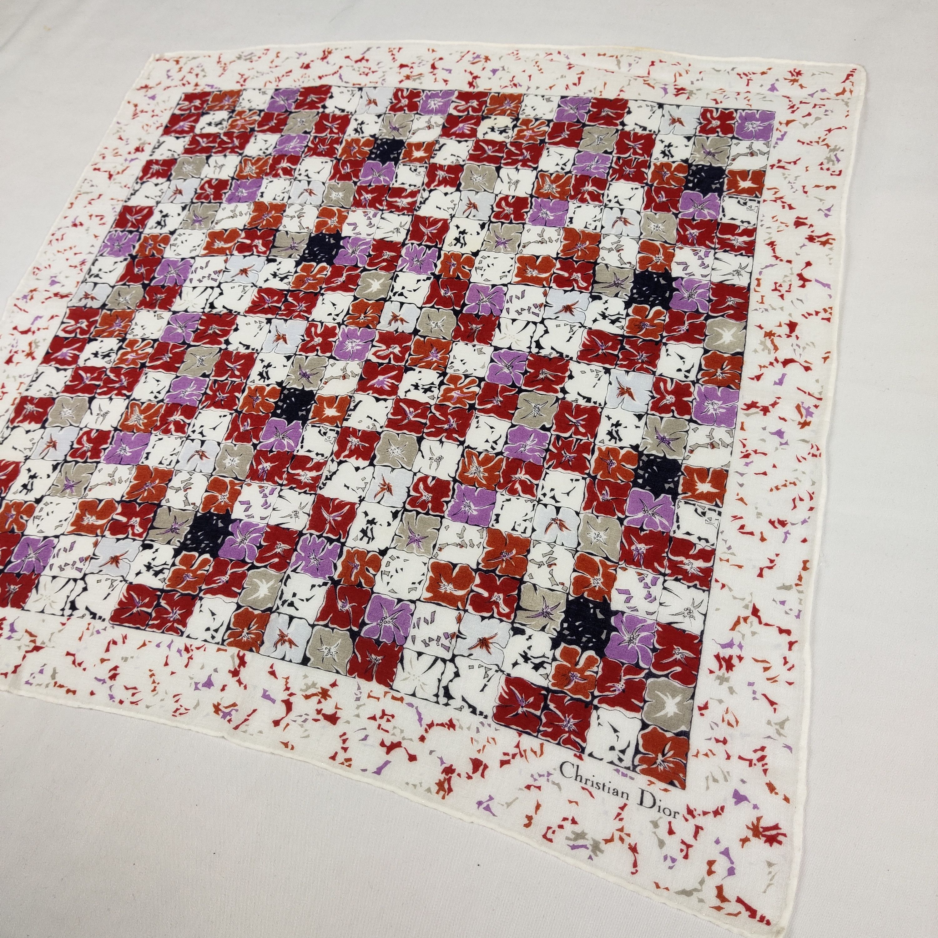 Vintage Christian Dior Handkerchief / Neckerchief / Bandana FZ524 Size ONE SIZE - 4 Thumbnail