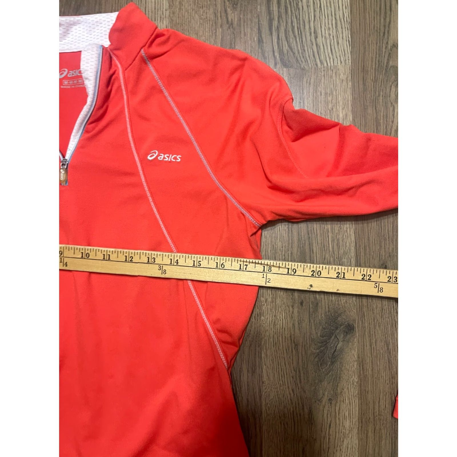 Asics ASICS Shirt Women Medium Orange 1/4 Zip Long Sleeve Logo - Casual Modern Basic Regular Fit - Free Return Size M / US 6-8 / IT 42-44 - 5 Thumbnail