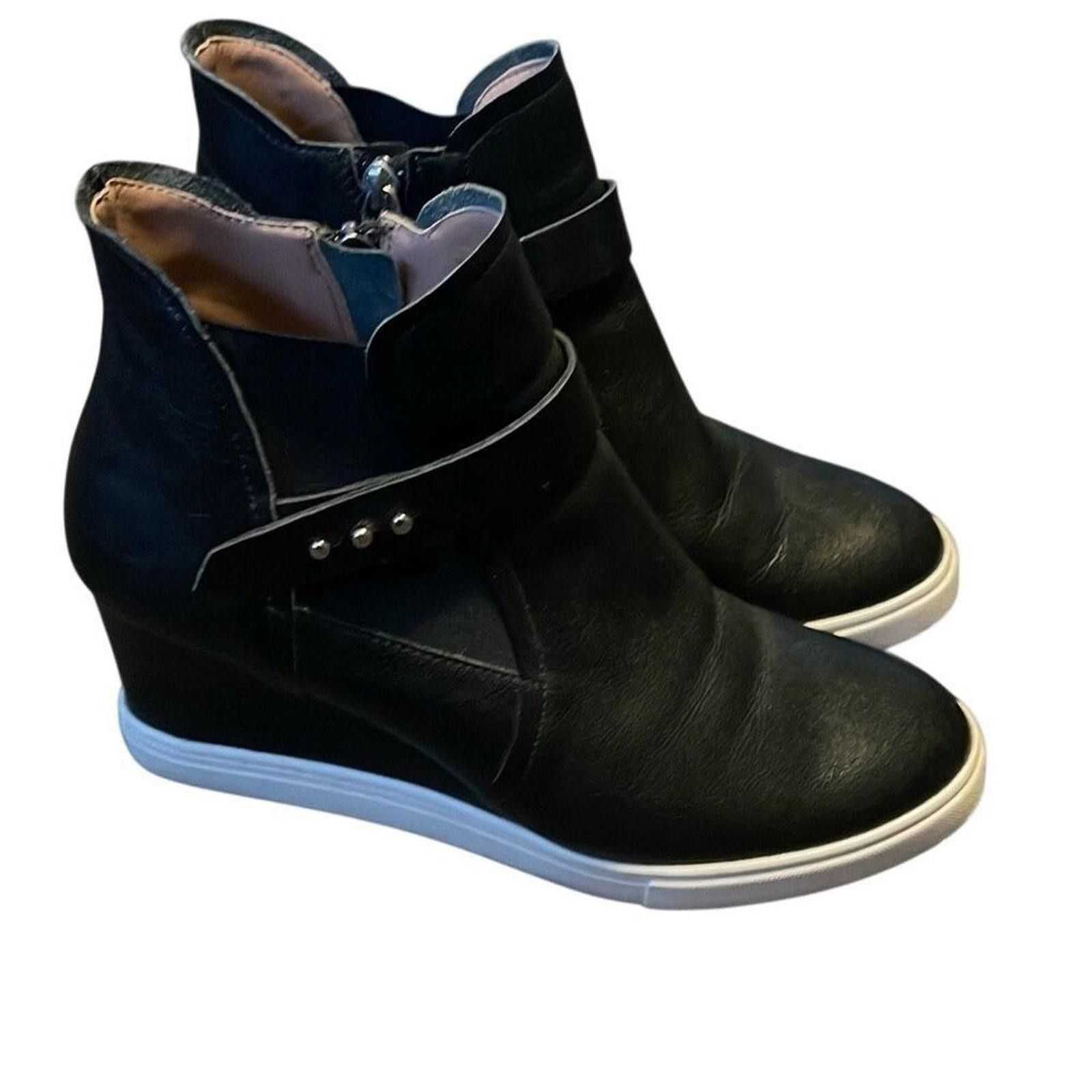 Polo Ralph Lauren L Paulo leather wedge booties 9.5 Size US 9.5 / IT 39.5 - 1 Thumbnail