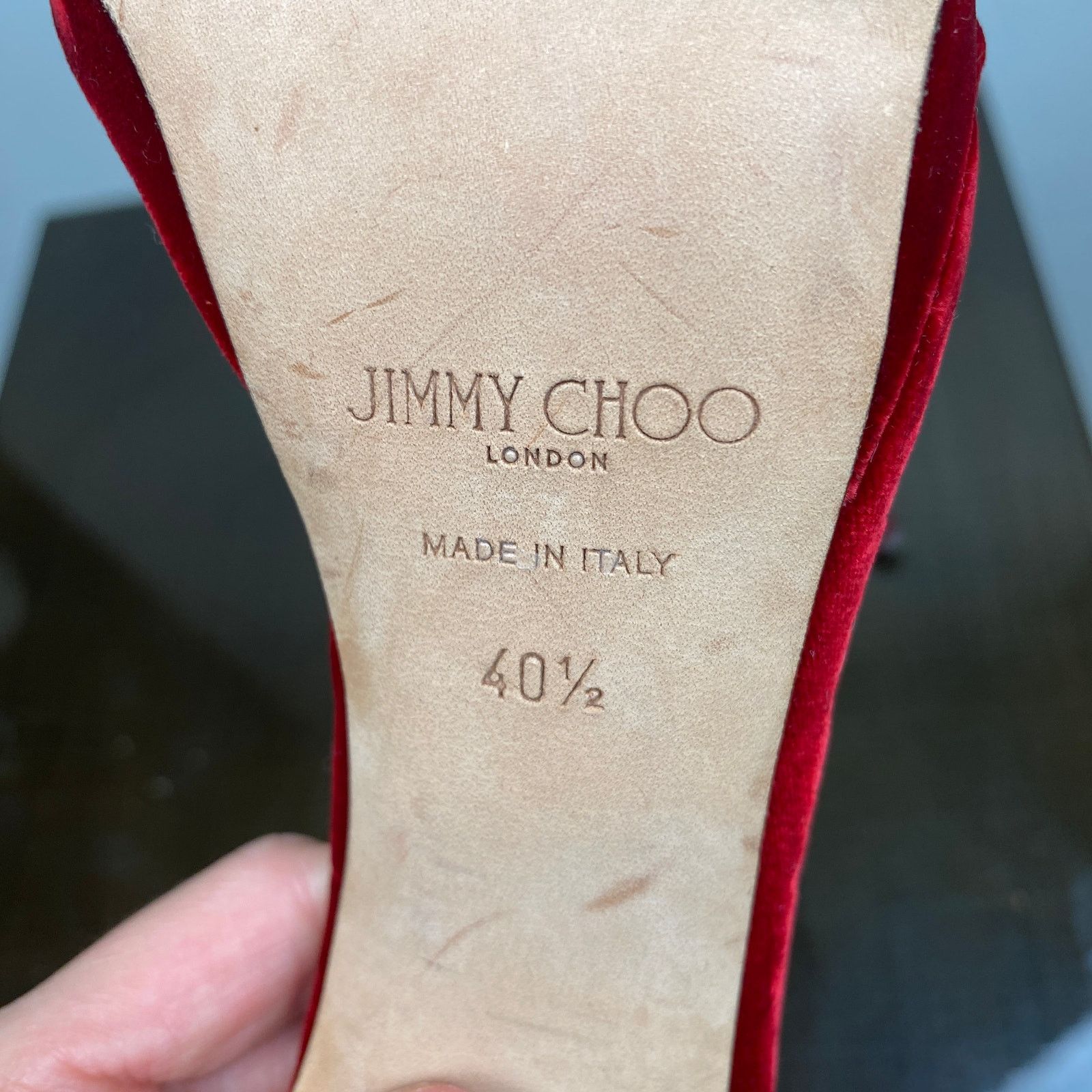 Jimmy Choo Jimmy Choo Misty Velvet Open Toe Stilettos Heels Womens 40.5 Size US 10.5 / IT 40.5 - 9 Thumbnail