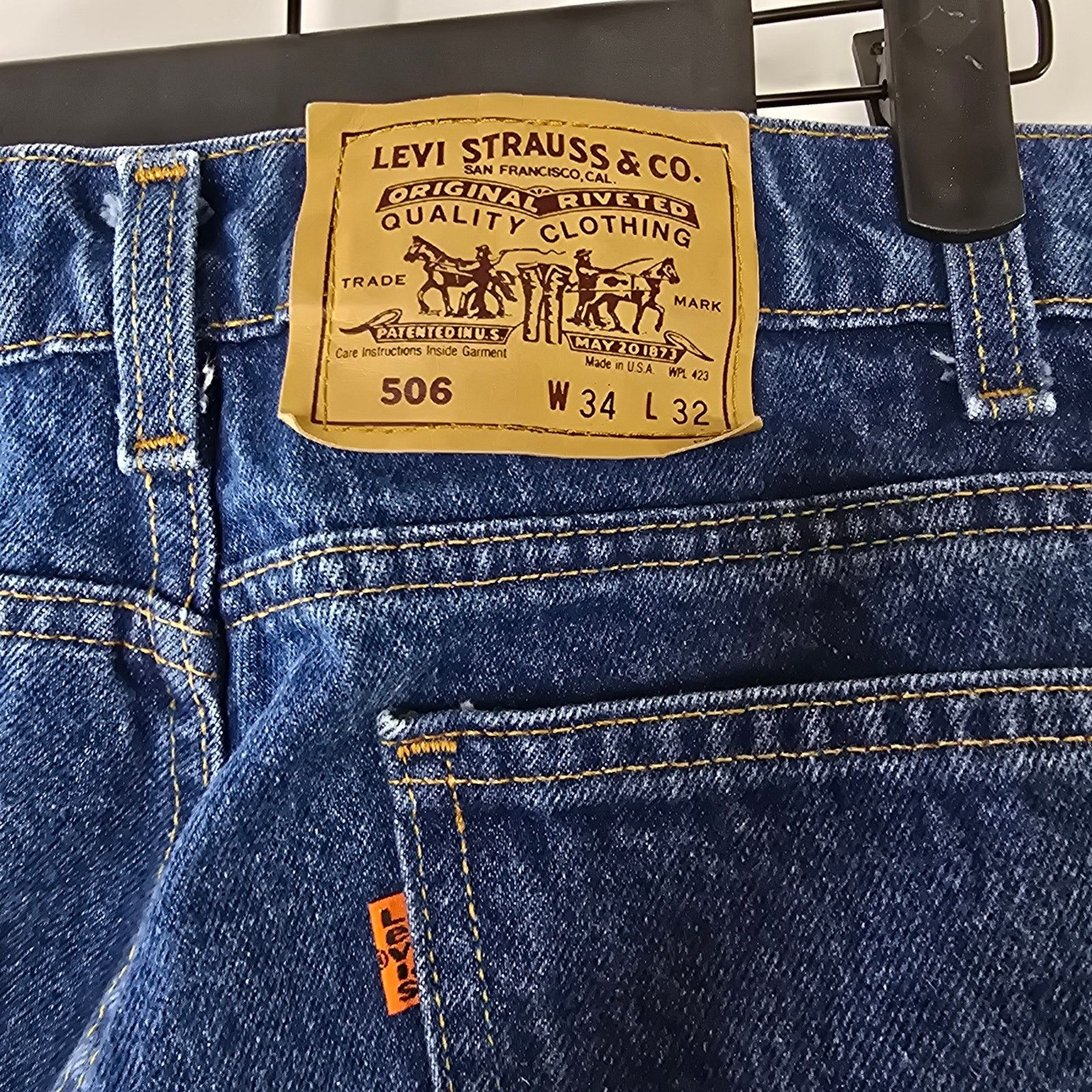 Levi's Vtg Levi's USA Made Orange Tab 506 Denim Jeans Size 34W 32L Size US 34 / EU 50 - 5 Thumbnail