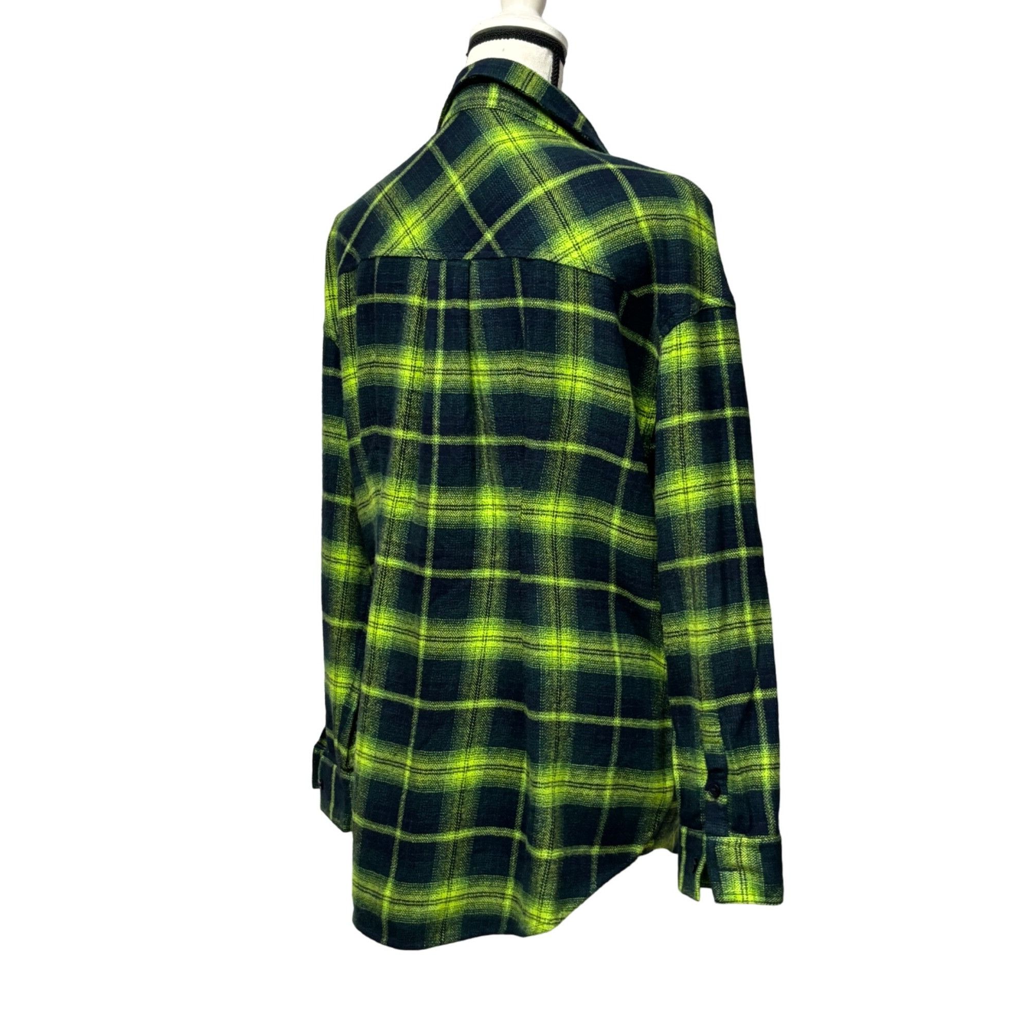 Other BP. Boyfriend Plaid Button-up Shirt in Navy-Green Jess Plaid Size XS / US 0-2 / IT 36-38 - 12 Thumbnail