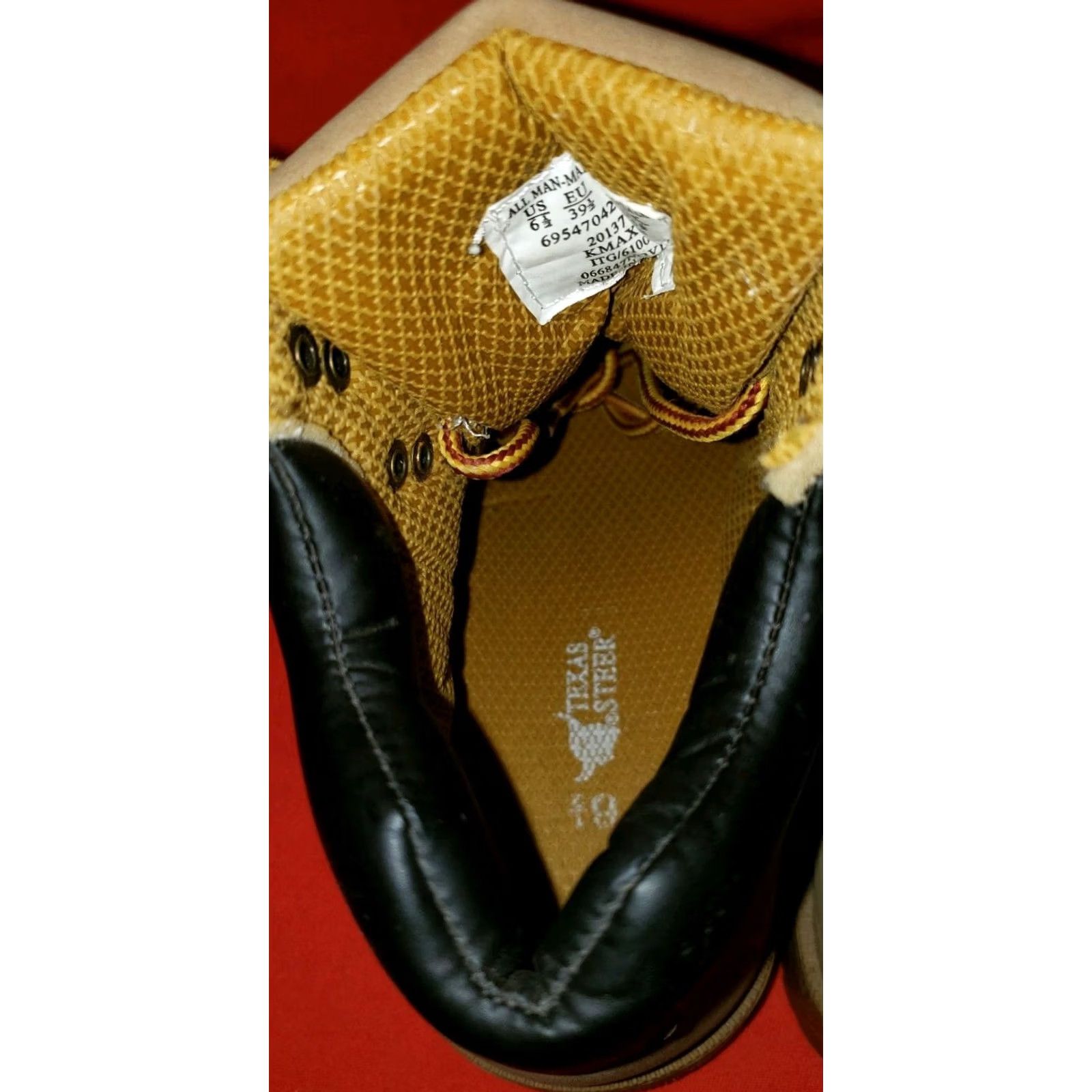 Vintage Texas Steer Work & Safety Ankle High Mens Boot Size 6.5M - Brown - Speed Laces - Excellent Condition Size US 7 / EU 40 - 5 Thumbnail