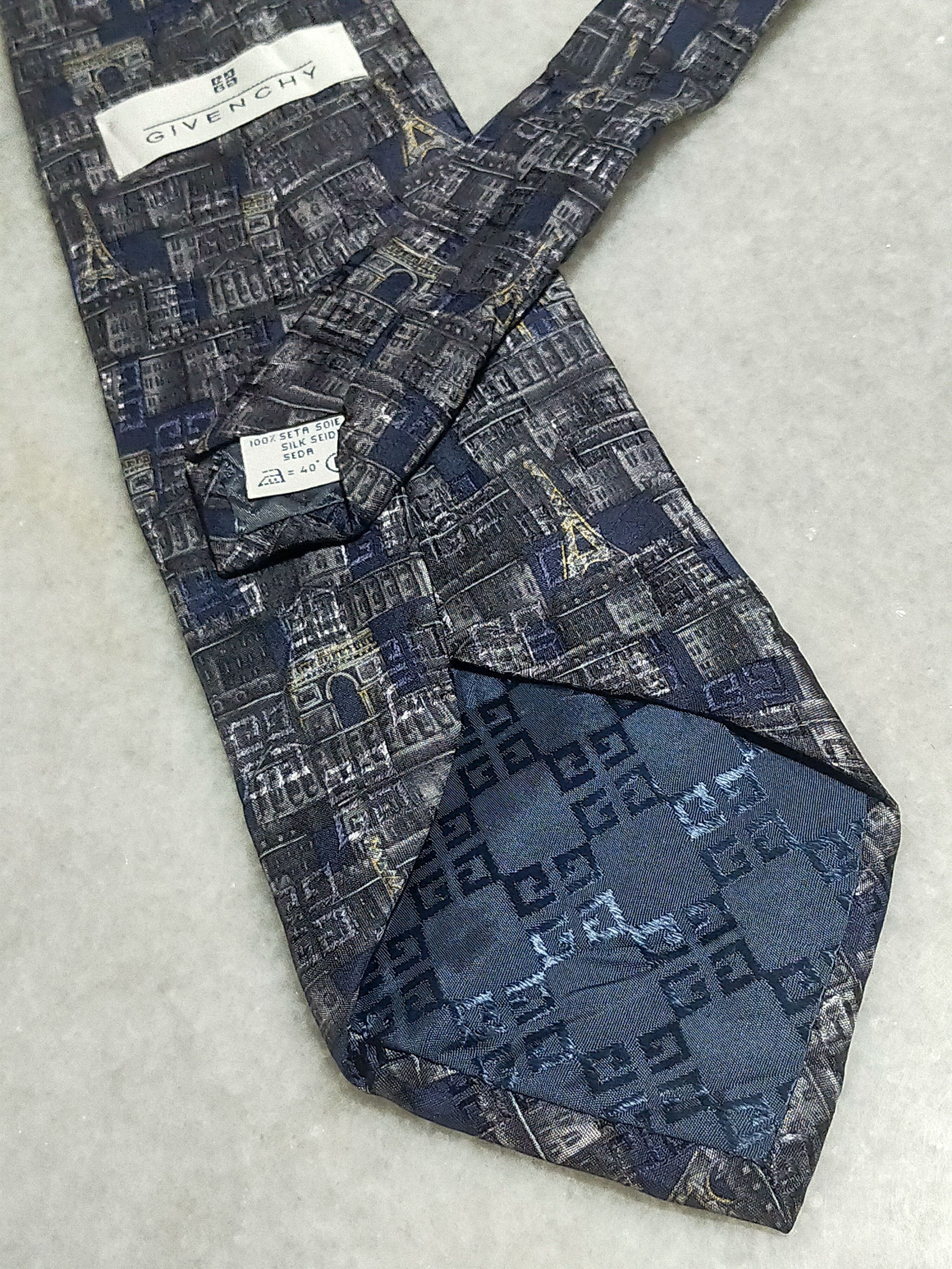 Givenchy × Vintage GIVENCHY PARIS EIFFEL TOWER VINTAGE SILK TIE Size ONE SIZE - 6 Thumbnail