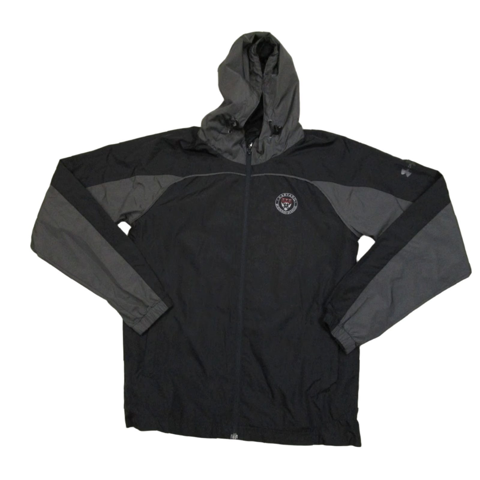 Under Armour Under Armour Jacket Mens Small Black Hooded Windbreaker Harvard College Theme Windbreaker Lightweight Full Zip Lined All Seasons Colorblock Zip Mens Size US S / EU 44-46 / 1 - 1 Thumbnail