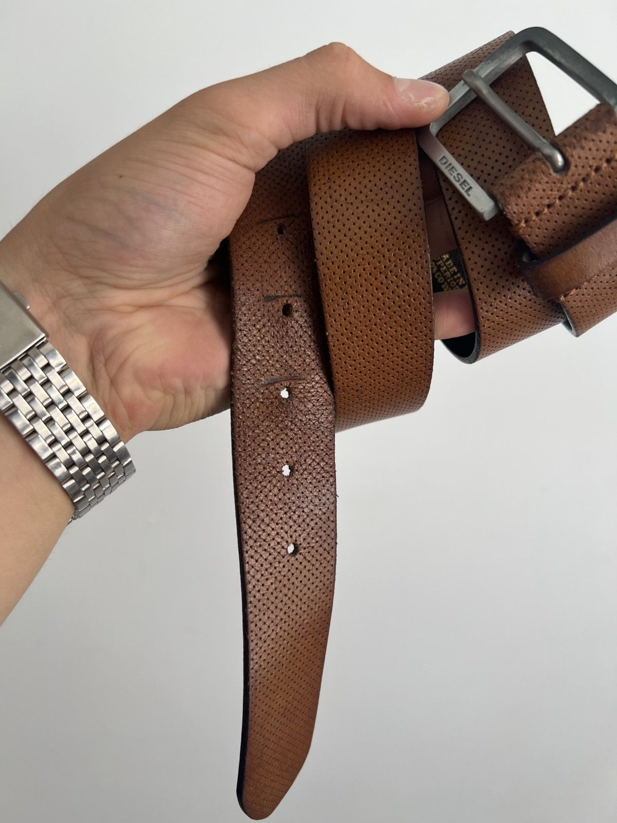 Diesel Vintage Leather Diesel Belt Size ONE SIZE - 3 Thumbnail