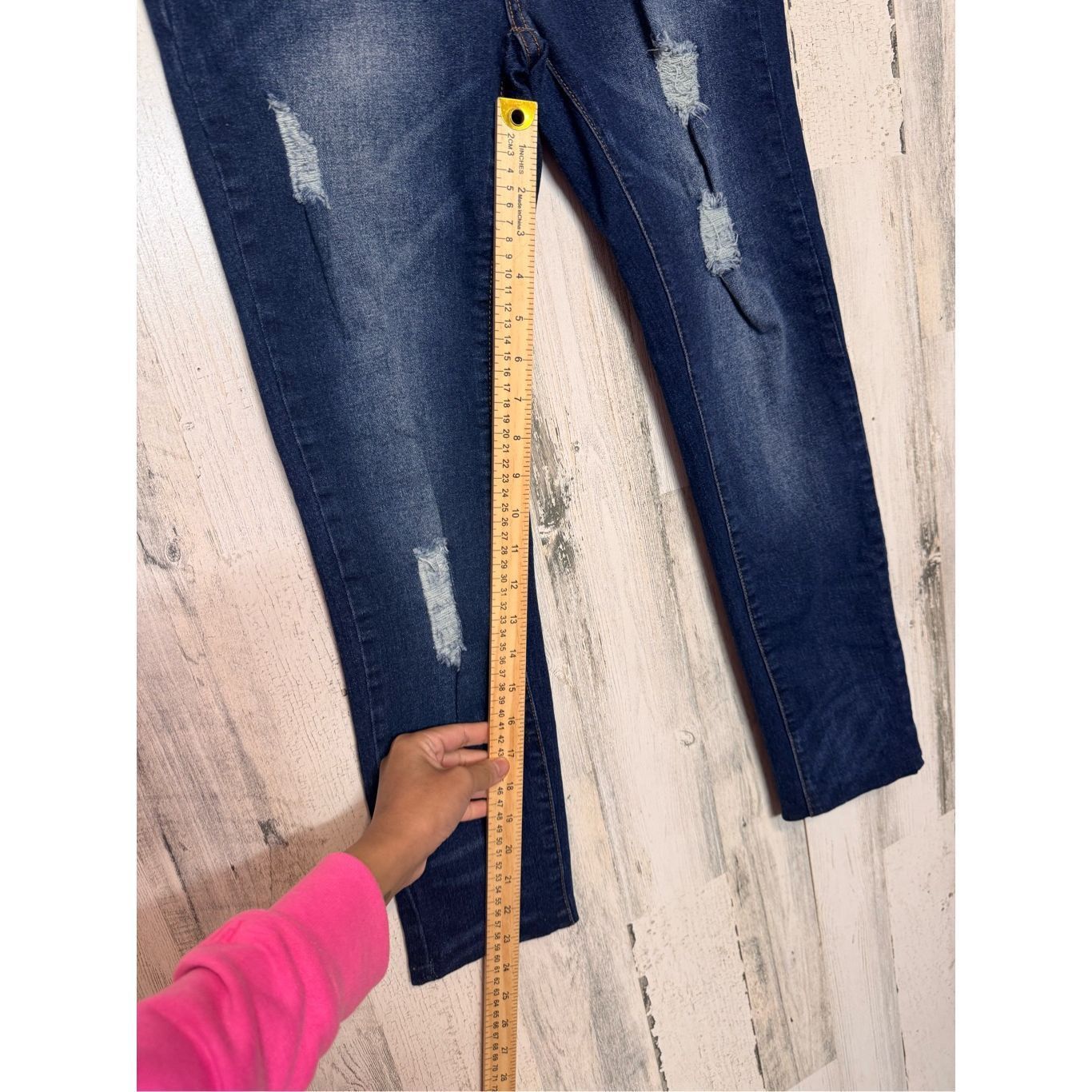 Other S & A Jeans Women’s Skinny Dark Wash Distressed Stretch Deni Size 29" - 10 Thumbnail