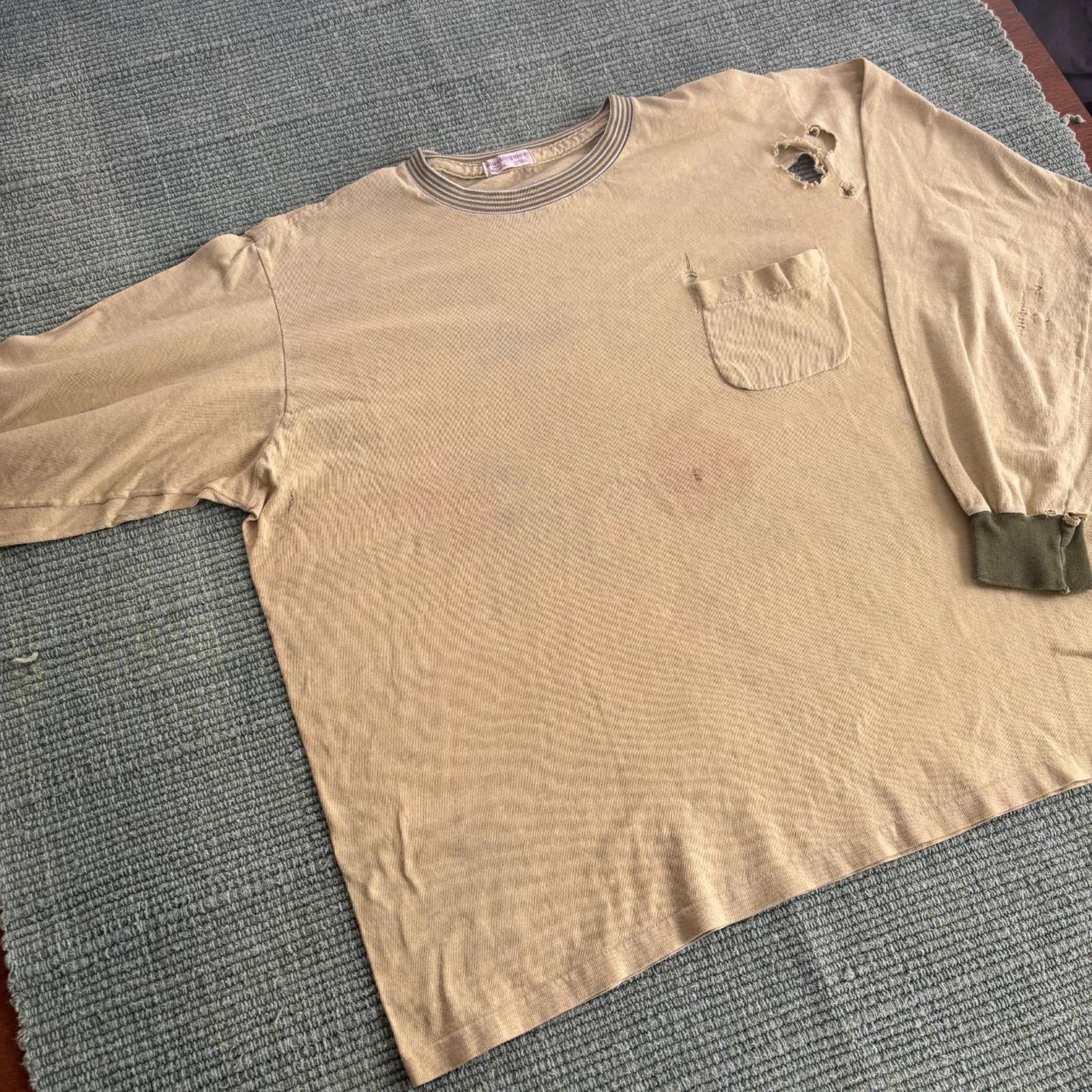 Vintage True vintage 70s thrashed munsingwear long sleeve pocket tee Size US L / EU 52-54 / 3 - 7 Thumbnail